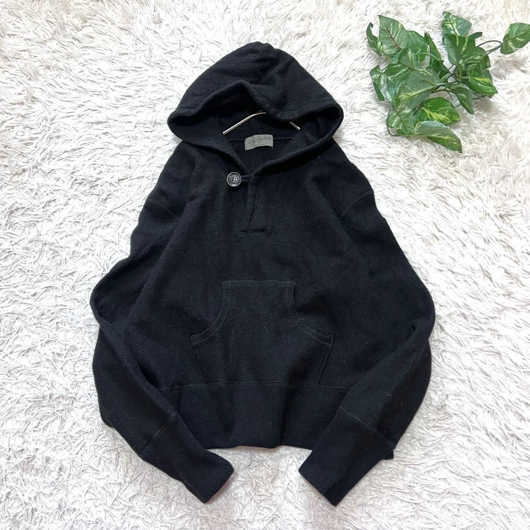 Yohji Yamamoto Pour Homme Cashmere Blend Boxy Hoodie Size US L / EU 52-54 / 3 - 4 Thumbnail