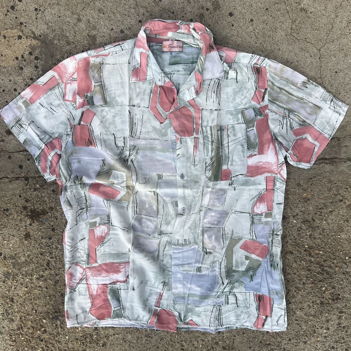 Vintage Vintage Abstract Print Flowers Art Pastel Shirt Button Up Size US XL / EU 56 / 4 - 1 Thumbnail