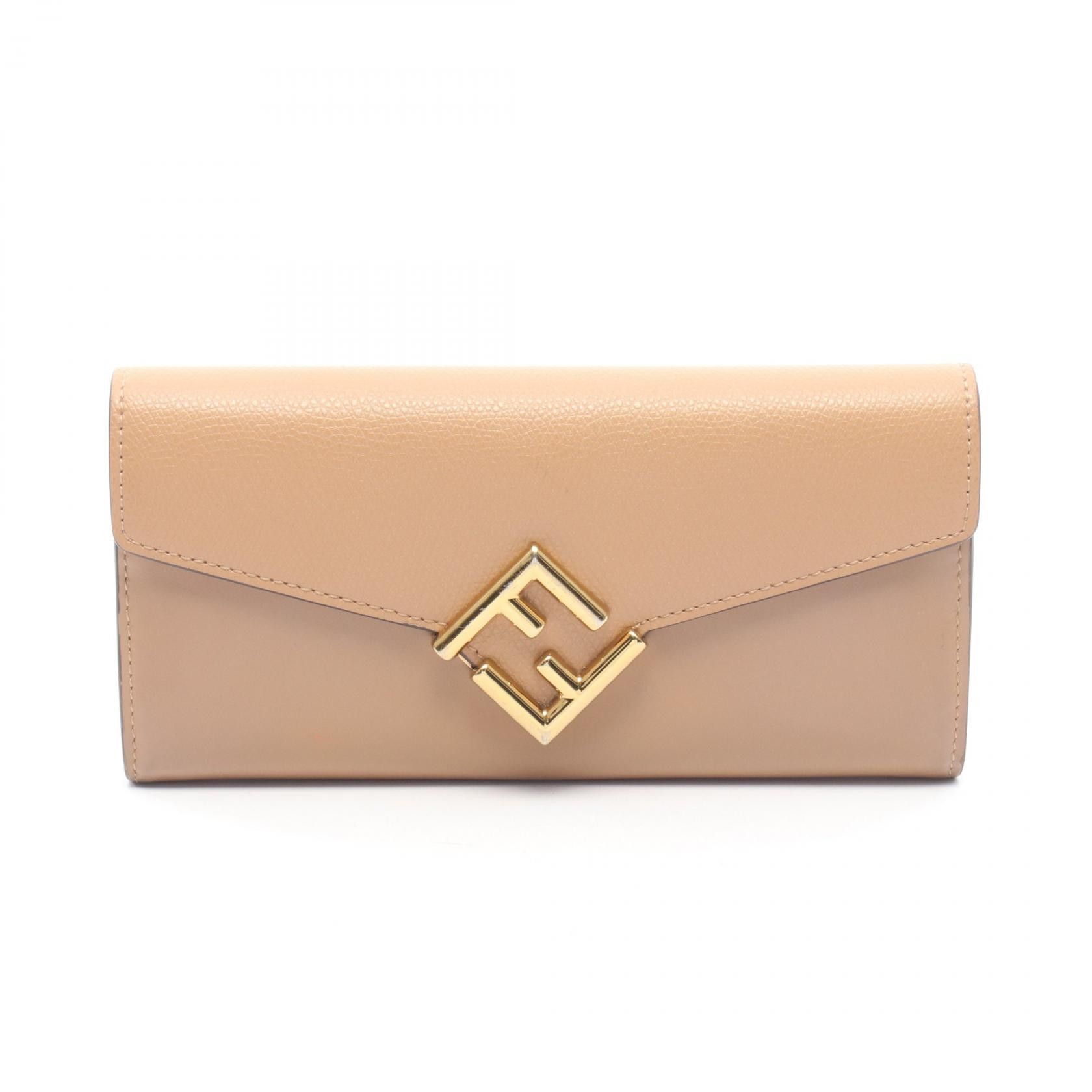 Fendi Fendi Fendi FF Diamond Leather Long Bifold Wallet Leather Long Wallet 8M0251ALWA DUTY FREE for USA Size ONE SIZE - 1 Thumbnail