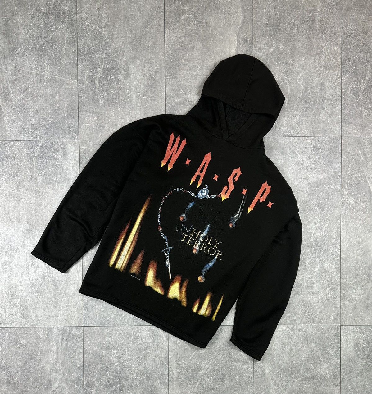 Gildan W.A.S.P. Holy Terror Hoodie Overprint Logo Size US XL / EU 56 / 4 - 1 Thumbnail
