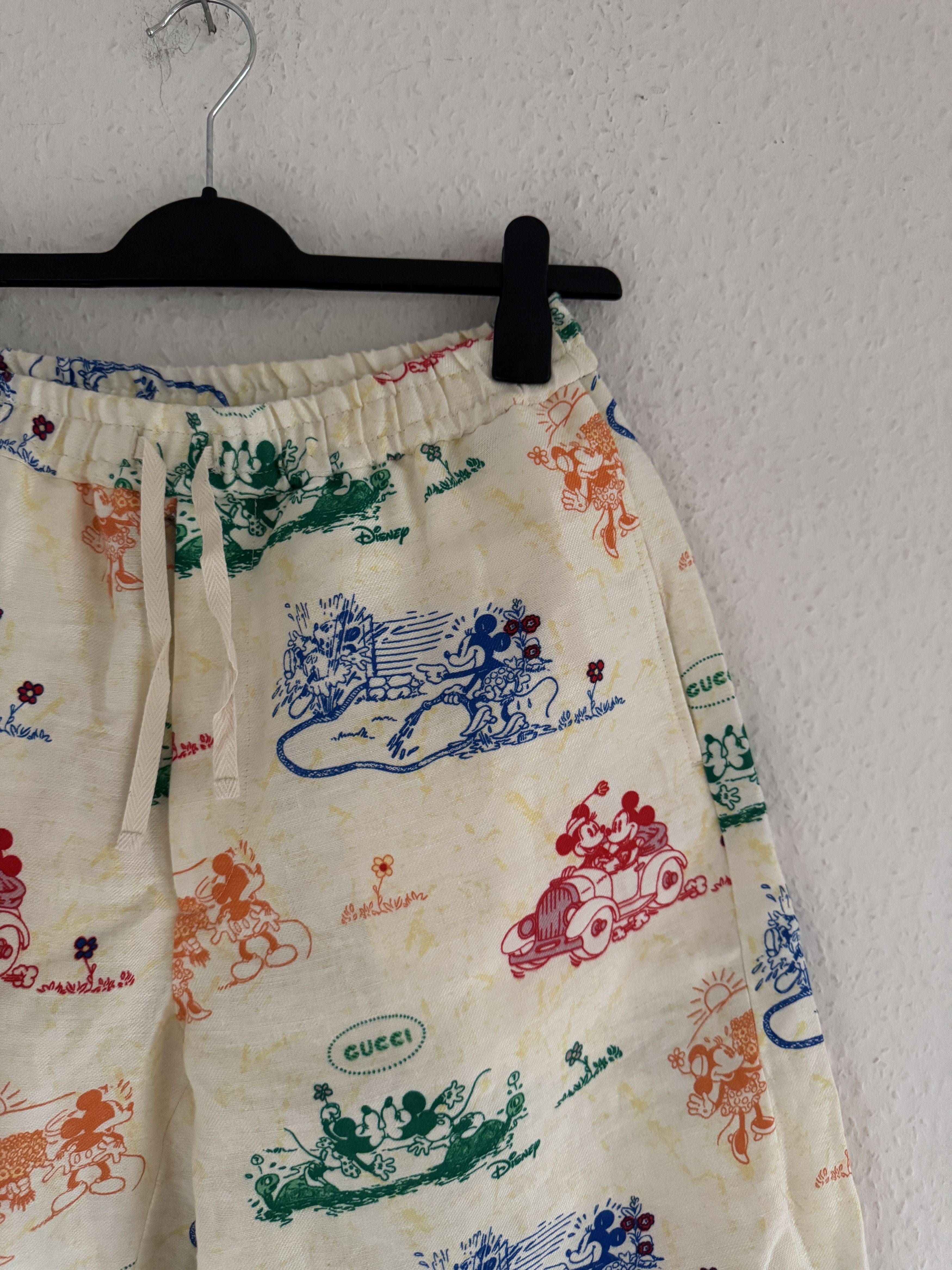 Disney × Gucci Linen Mickey Shorts Size US 32 / EU 48 - 4 Thumbnail