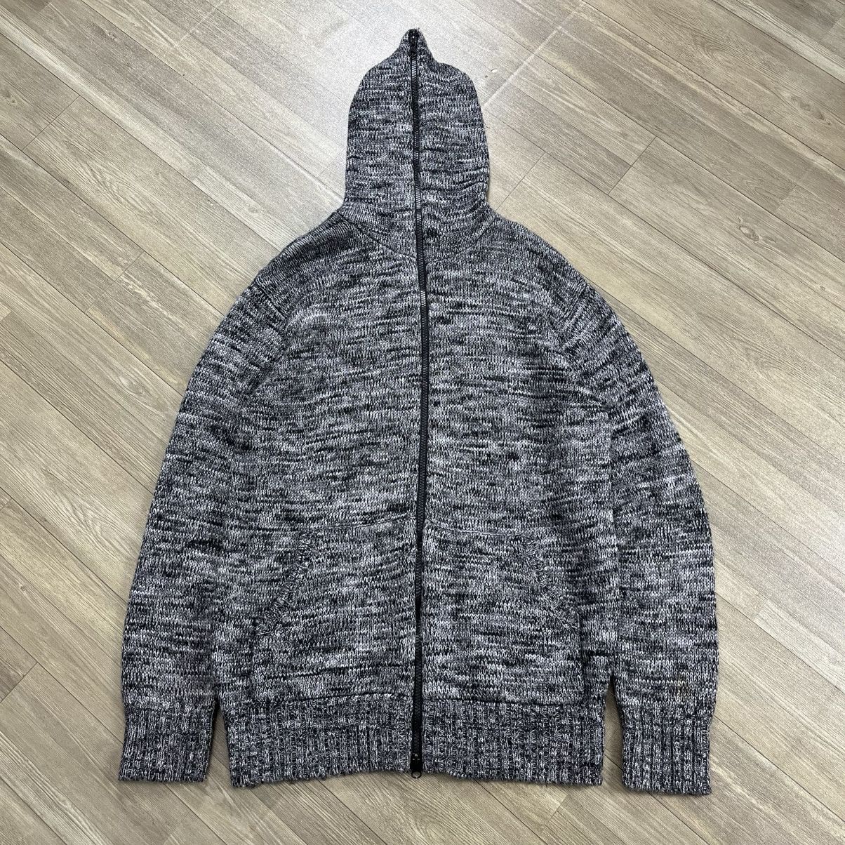 PPFM 2000s PPFM Knitted Full Zip Fur Hoodie Winter Lgb Style Size US L / EU 52-54 / 3 - 6 Thumbnail