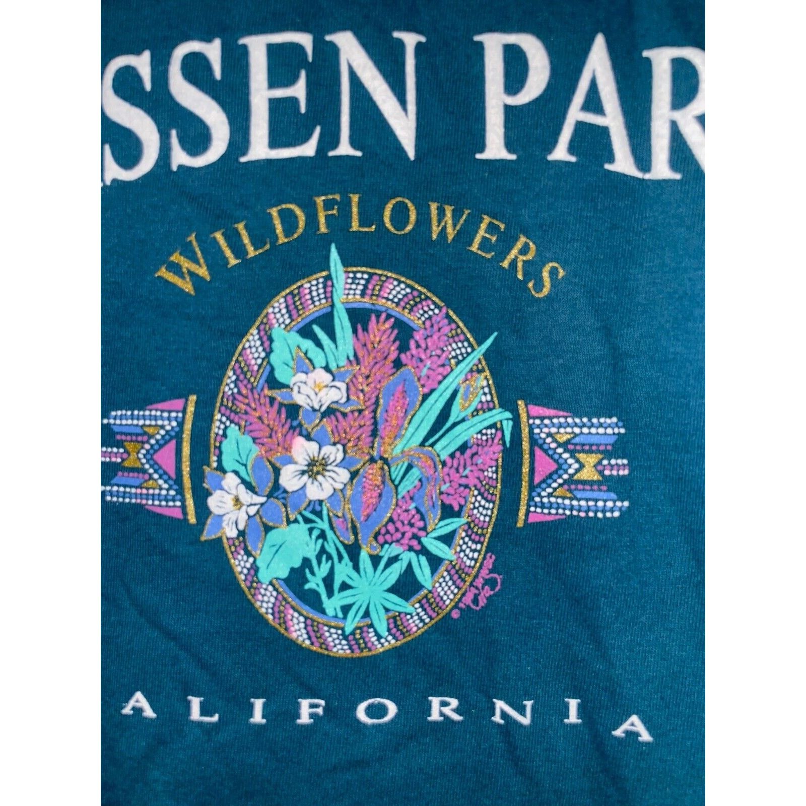 Jerzees Vintage California Wildflowers Shirt Jerzees Tee 90s VTG M Size US M / EU 48-50 / 2 - 3 Thumbnail
