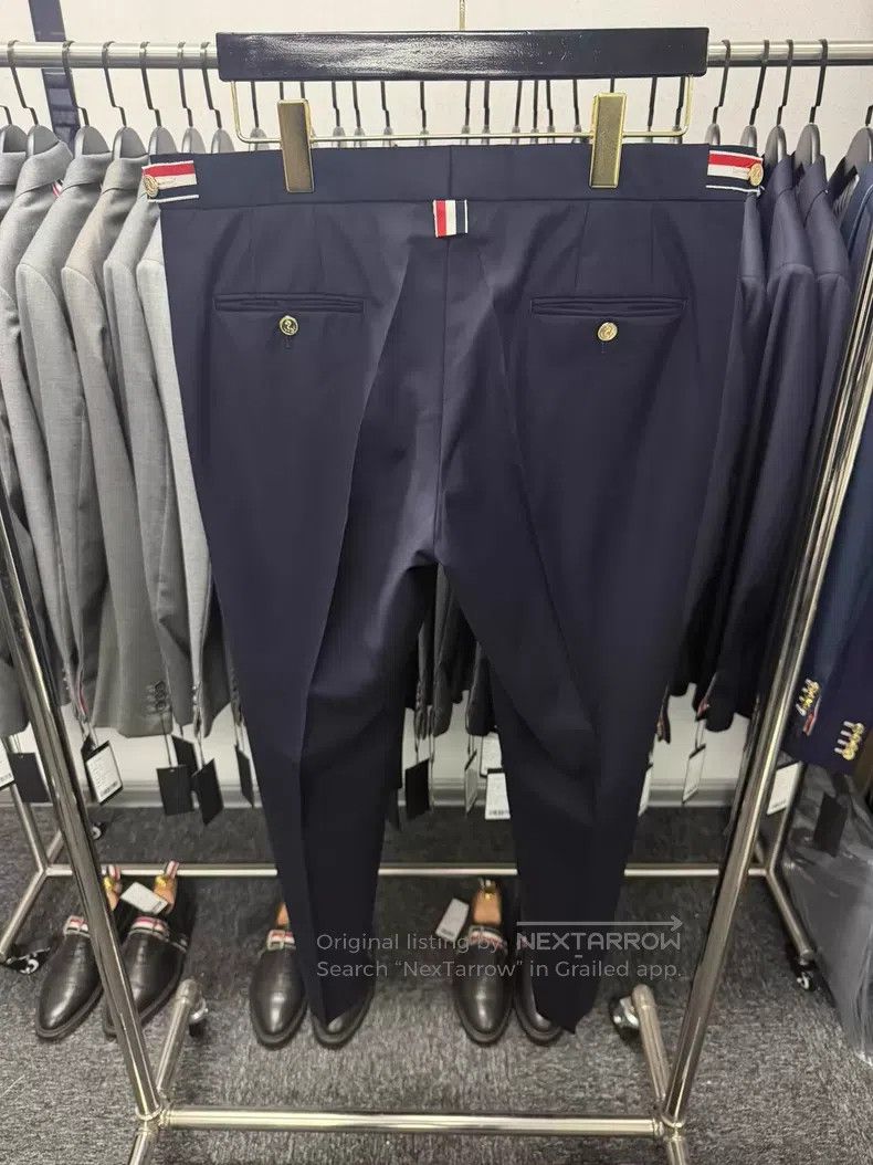 Thom Browne Thom Browne size 3 Slacks Dark Blue with Gold Buttons Size US 28 / EU 44 - 2 Thumbnail