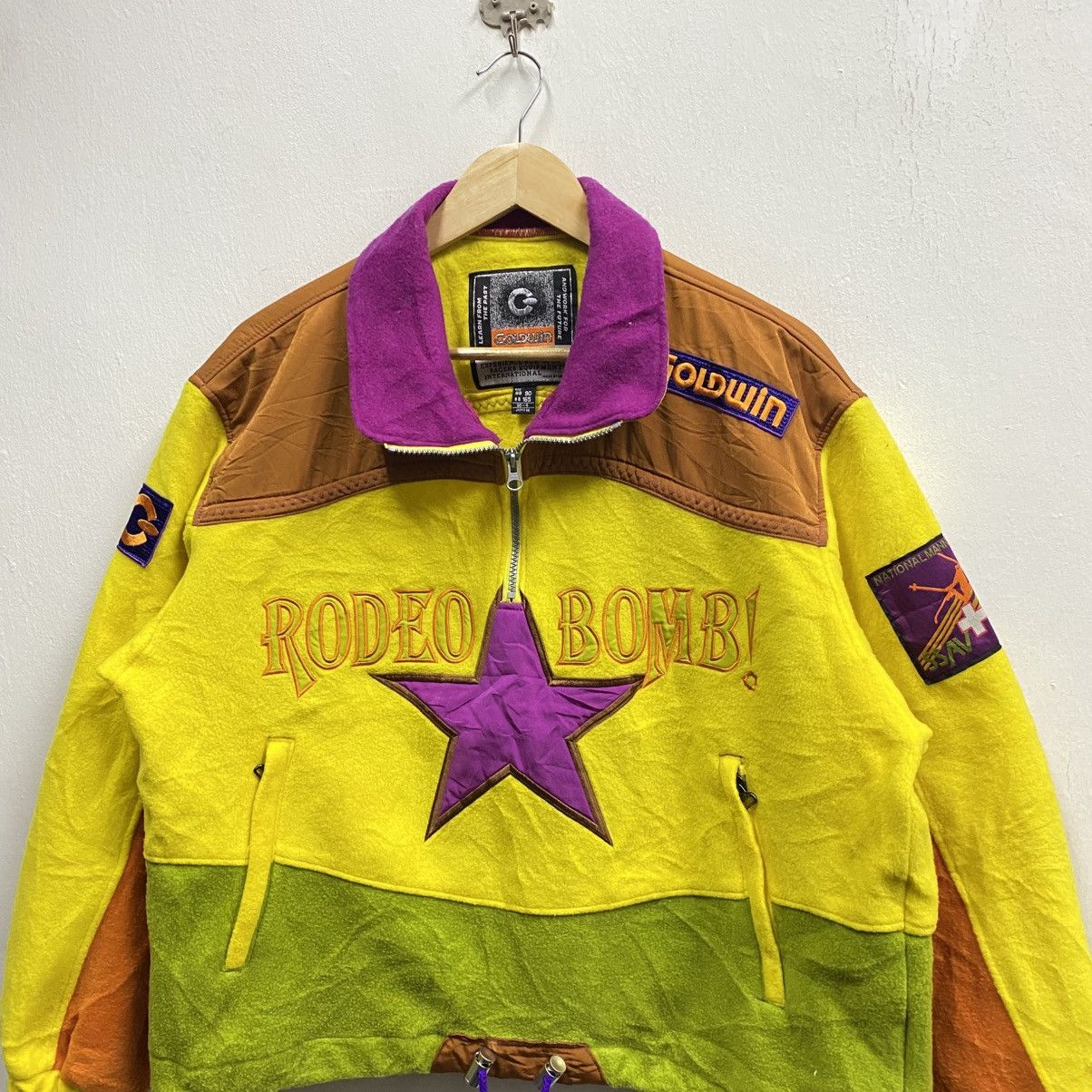 Goldwin Vintage Goldwin Rodeo Bomb! Multi Colour Fleece Ski Jackets Size US M / EU 48-50 / 2 - 3 Thumbnail