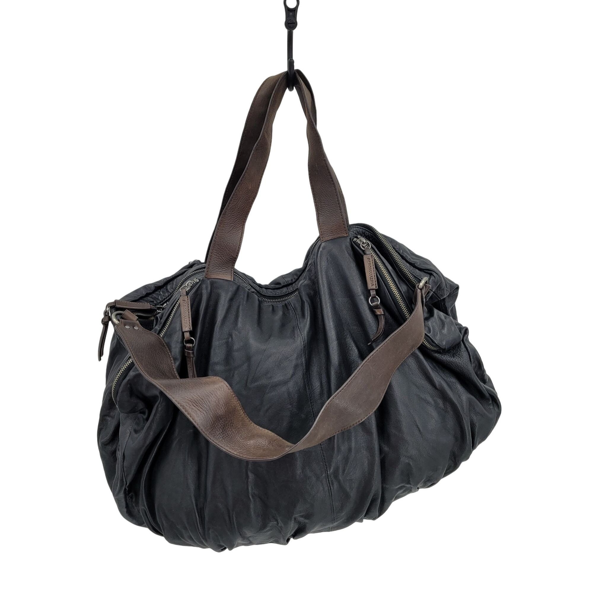 BCBG MAX AZRIA selling BLACK LEATHER TOTE