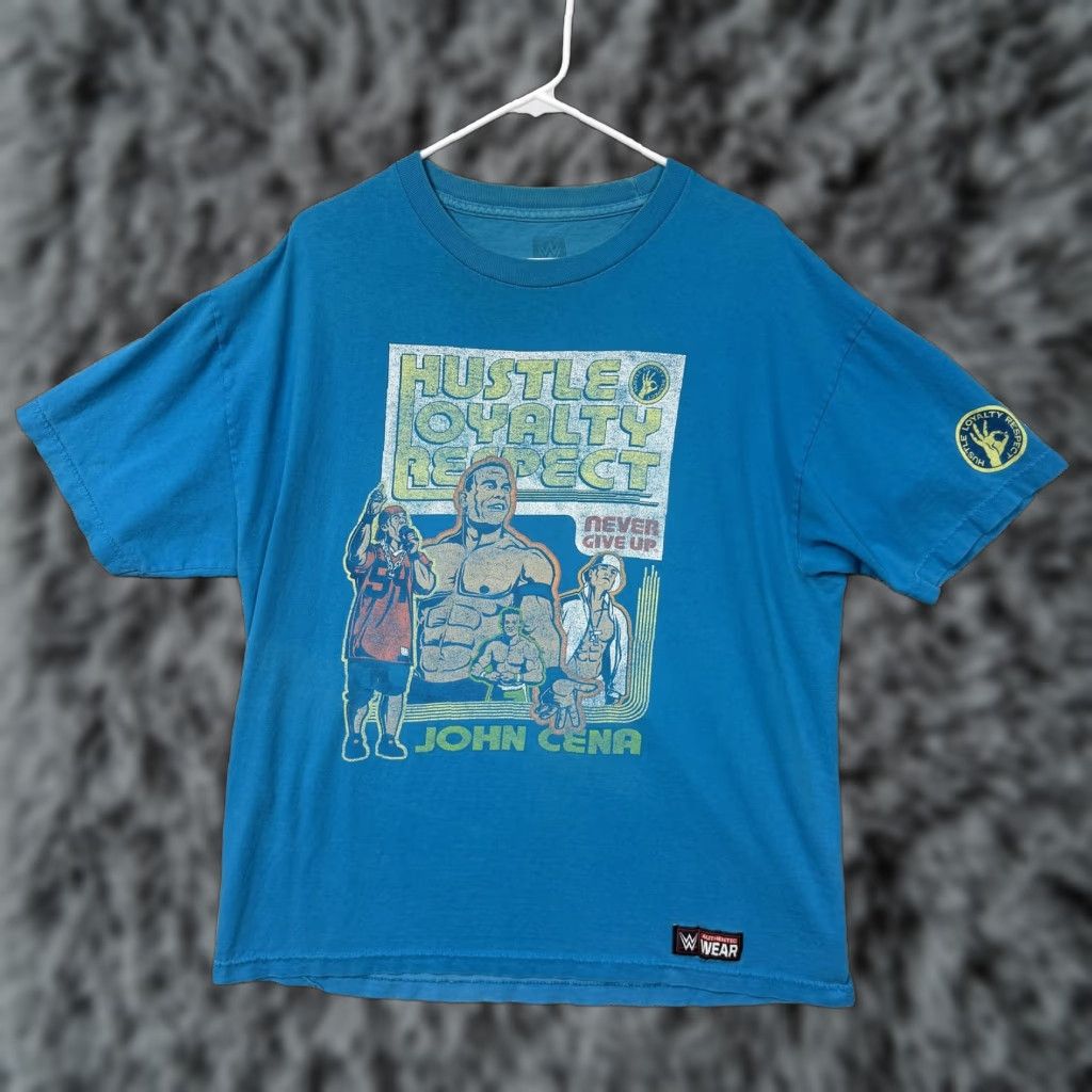 Vintage VINTAGE WWE John Cena T-Shirt Men XL Blue Hustle Loyalty Respect Wrestling Shirt Mens XL Blue Size US XL / EU 56 / 4 - 1 Thumbnail