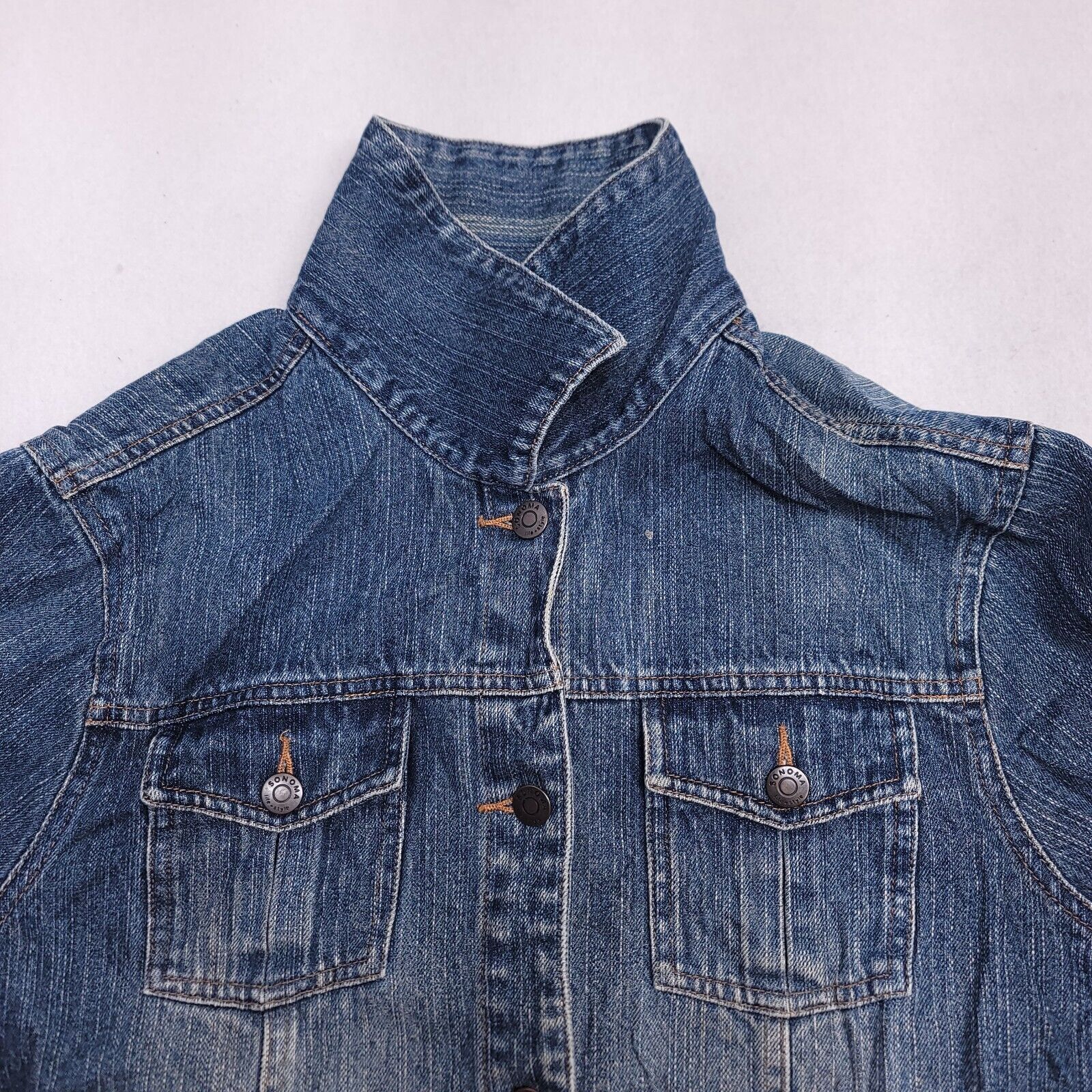 Sonoma Sonoma Button Up Denim Long Sleeve Jacket Womens Size L Blue Size L / US 10 / IT 46 - 1 Thumbnail