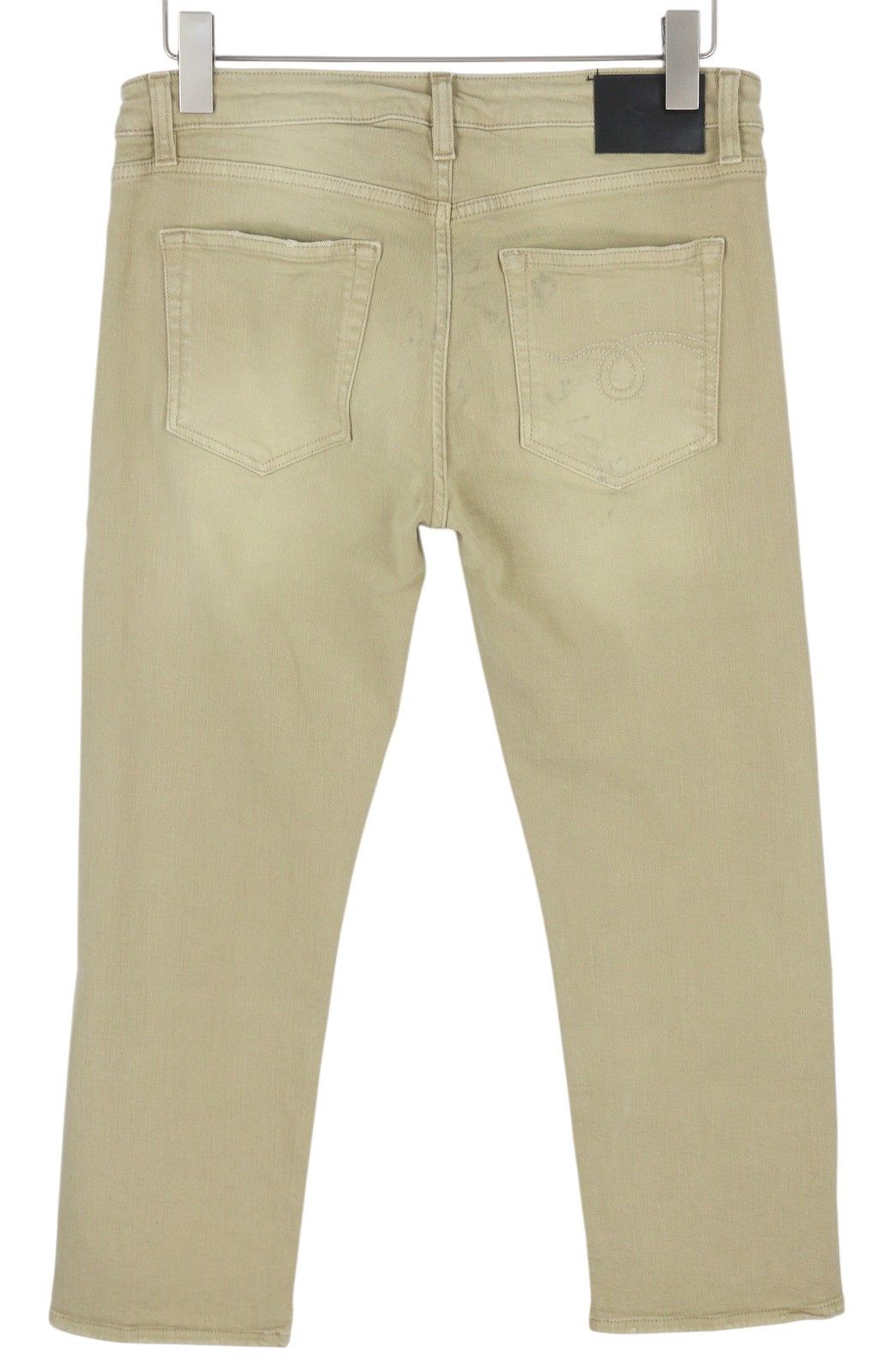 R13 BOY STRAIGHT 29 Khaki Stretch Faded Ankle Casual 86283 Size 29" - 4 Thumbnail