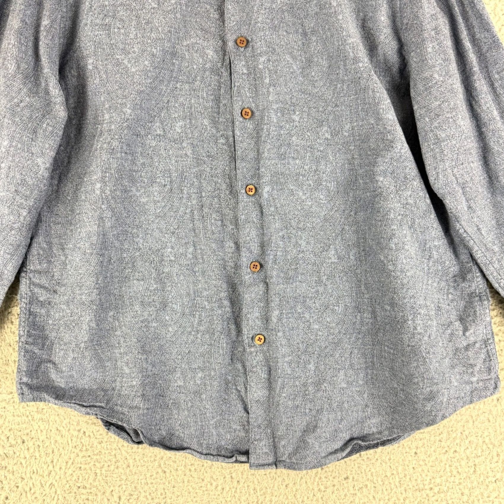 Robert Graham Robert Graham Shirt Mens 2XL Blue Button Down Paisley Tailored Fit Long Sleeve Size US XXL / EU 58 / 5 - 4 Thumbnail