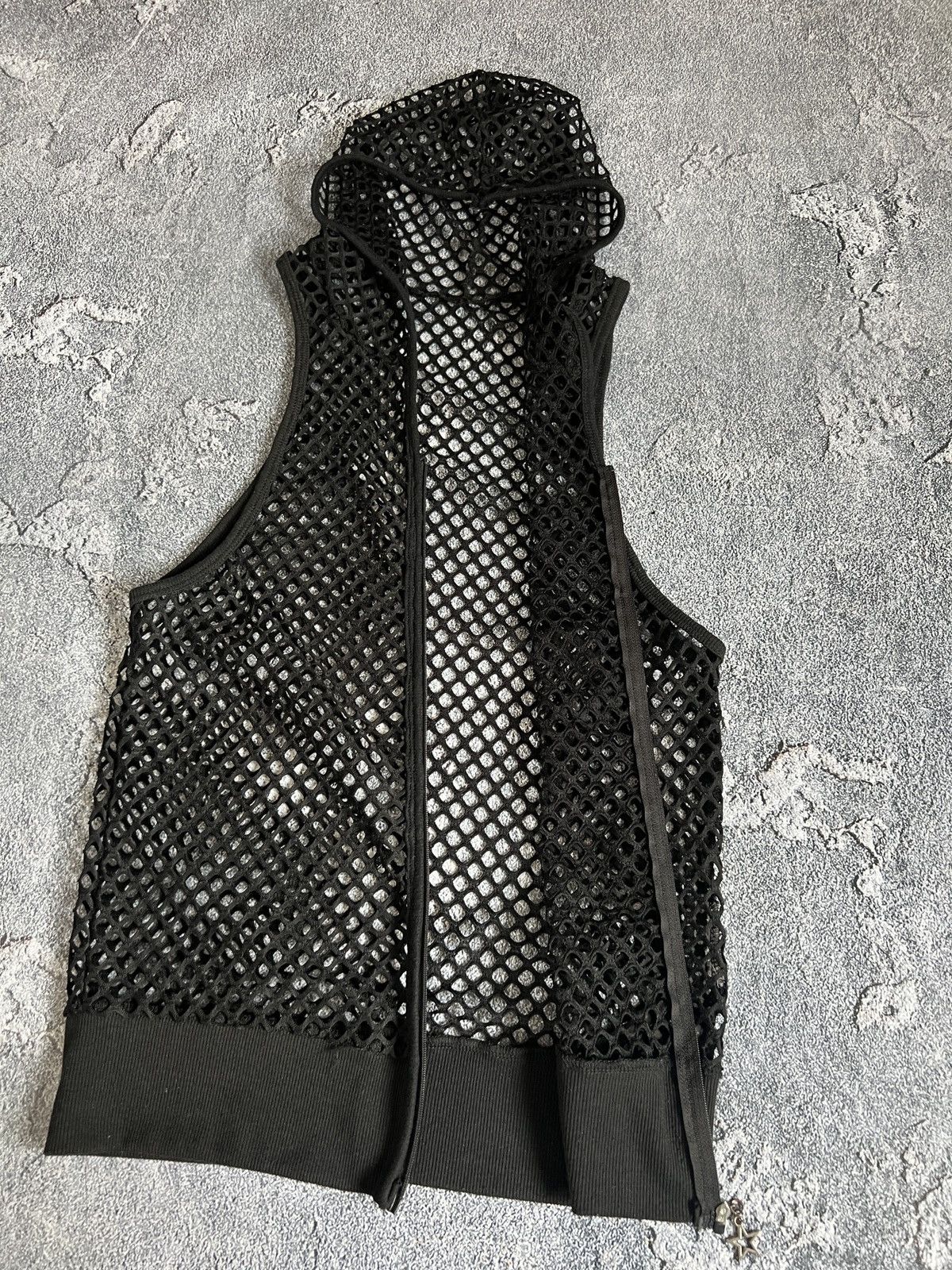 Japanese Brand Y2K mesh tank top hooded zip rave avant garde gothic Size M / US 6-8 / IT 42-44 - 6 Thumbnail