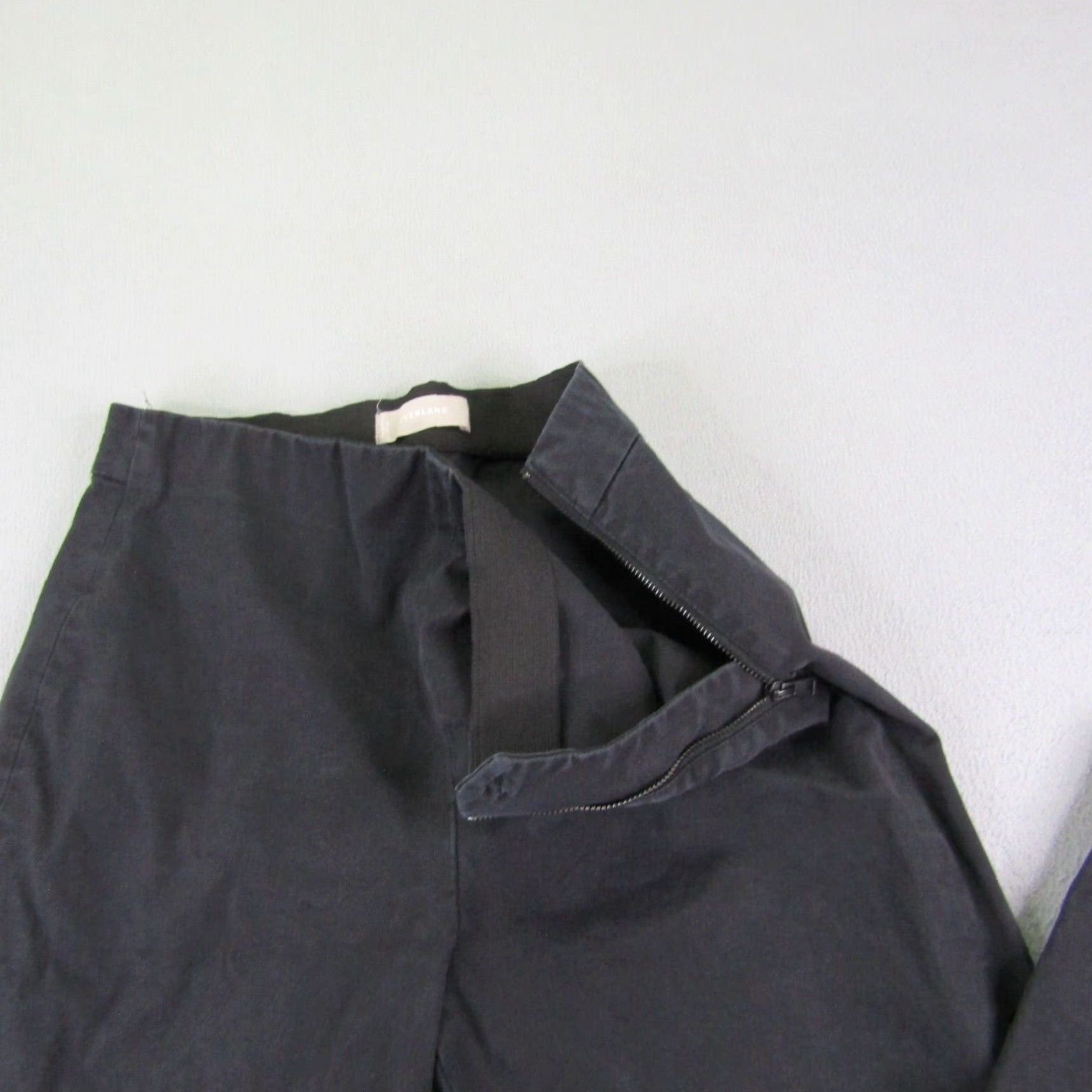 Everlane VINTAGE Everlane Pants Women 8 Black Side Zip High Rise Ankle Crop Stretch Slacks Flex Chino Regular 26.5in Inseam Womens Pants Size 28" / US 6 / IT 42 - 4 Thumbnail