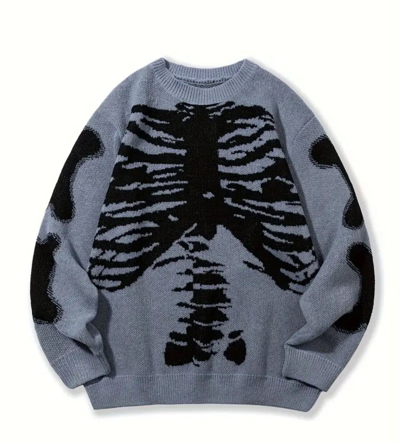 Vintage knit skeleton sweater Size US L / EU 52-54 / 3 - 1 Thumbnail