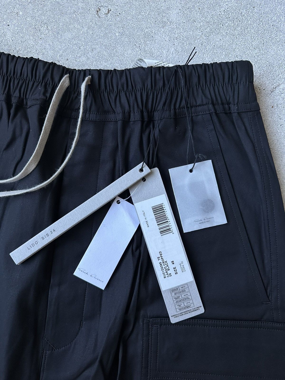 Rick Owens LIDO SS24 RICK OWENS CROPPED CARGO PANTS Size US 30 / EU 46 - 7 Thumbnail