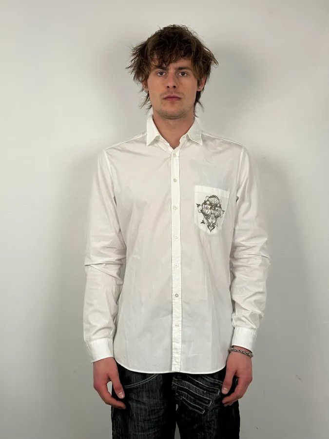 Gucci SS2013 Gucci White Signature Logo Shirt Size US M / EU 48-50 / 2 - 2 Thumbnail