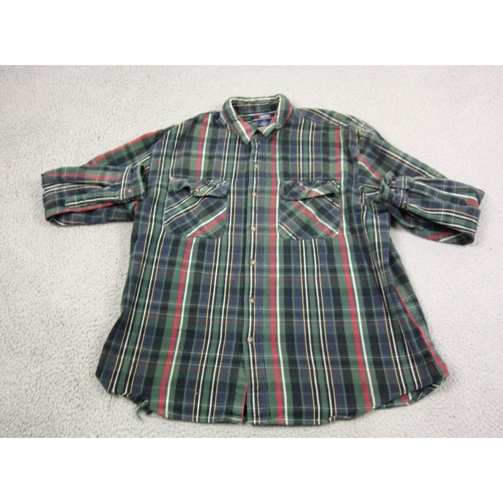 Vintage VINTAGE Five Brother Shirt Mens 2X Green Blue Plaid Western Made in USA 90s Shirt Mens 2X Green Blue Plaid Western 90s Size US XXL / EU 58 / 5 - 2 Thumbnail