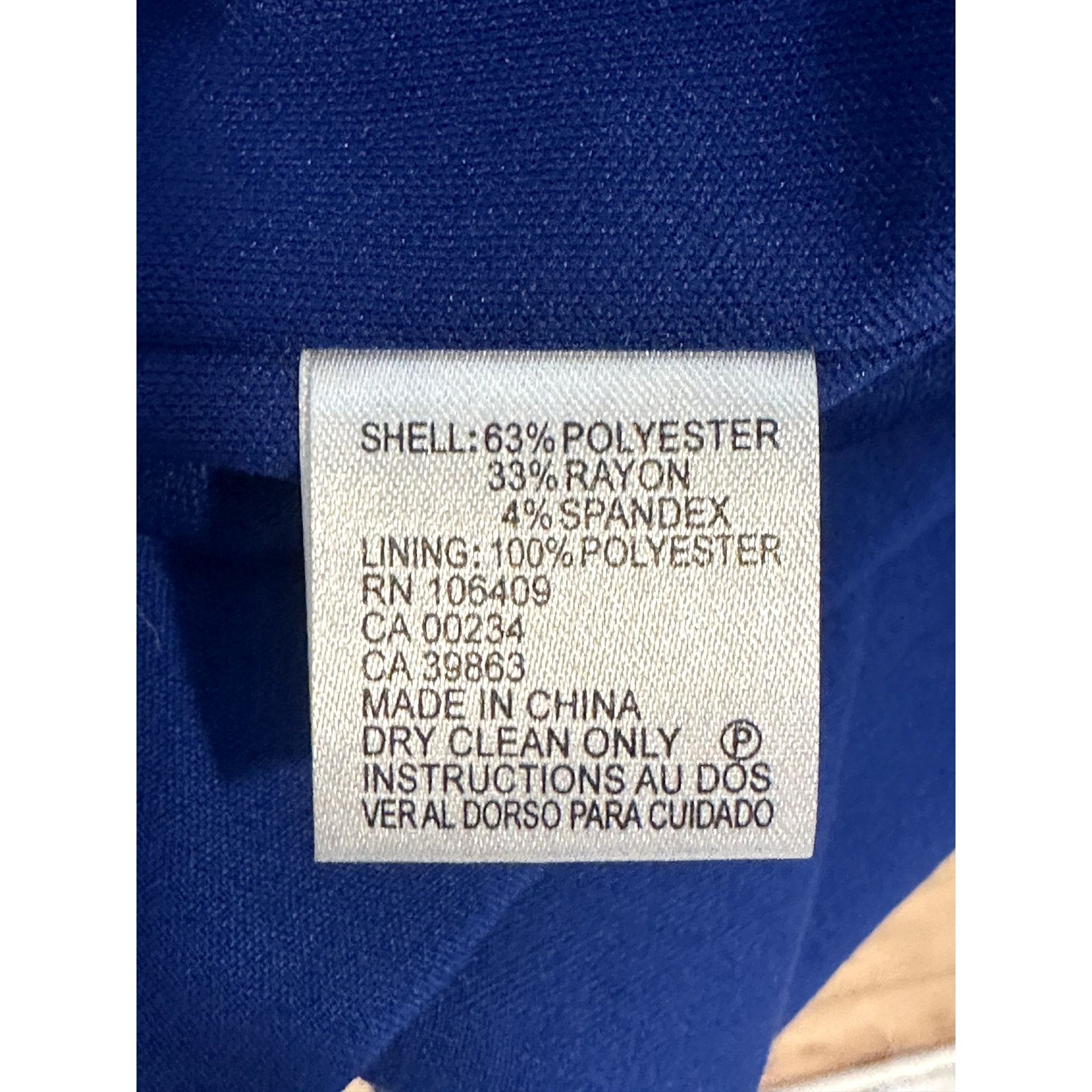 Other Tahari Cobalt Blue Front Zip Sheath Knee Length Dress 10 Size L / US 10 / IT 46 - 9 Thumbnail