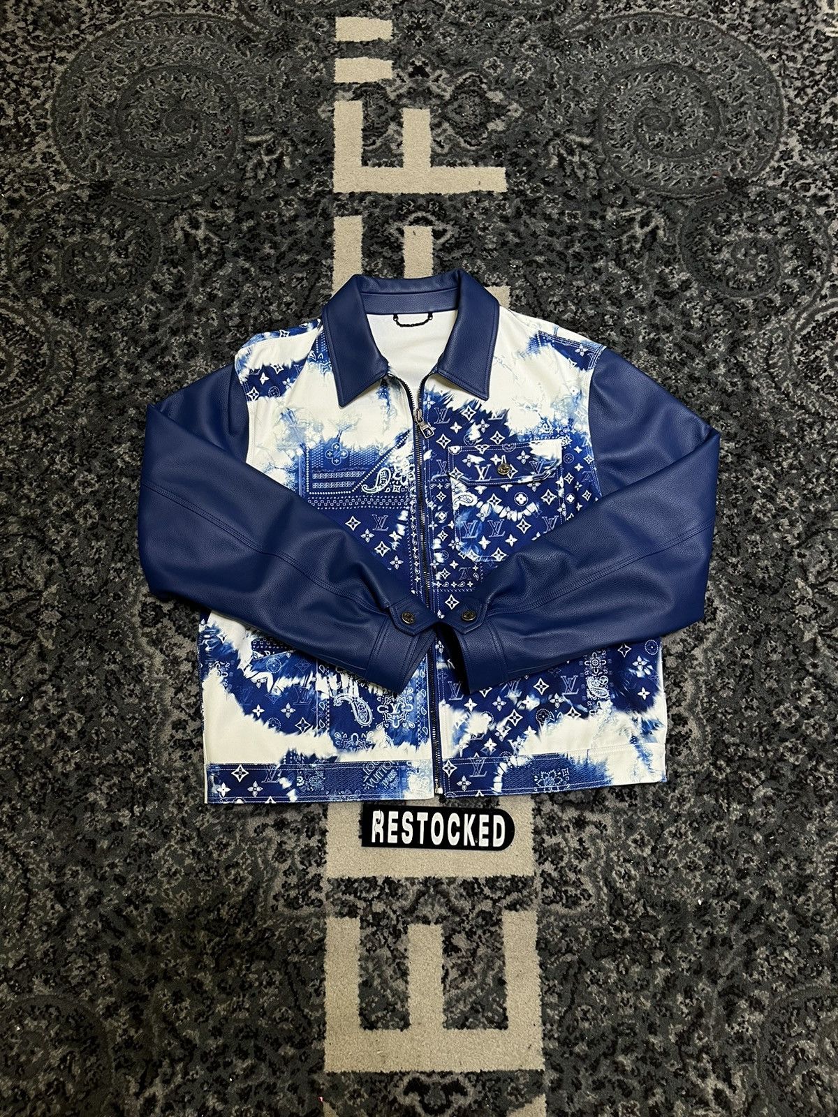 Louis Vuitton Louis Vuitton Virgil Bandana Tie Dye Denim Leather Jacket Size US L / EU 52-54 / 3 - 1 Thumbnail