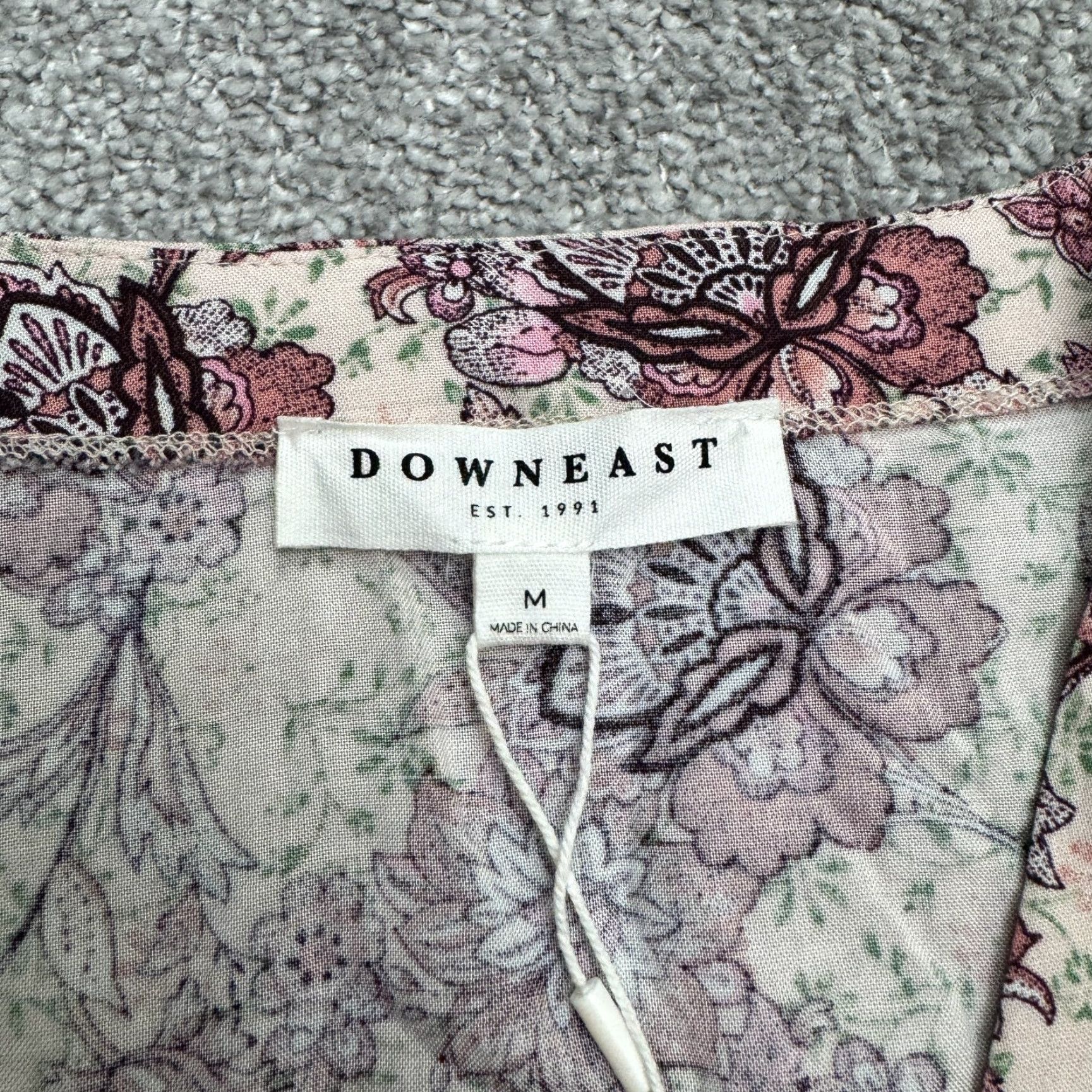 Vintage Downeast Kaftan Tunic Dress Mauve Mix Floral Wrapped Mini Dress Women Medium NWT Size M / US 6-8 / IT 42-44 - 6 Thumbnail