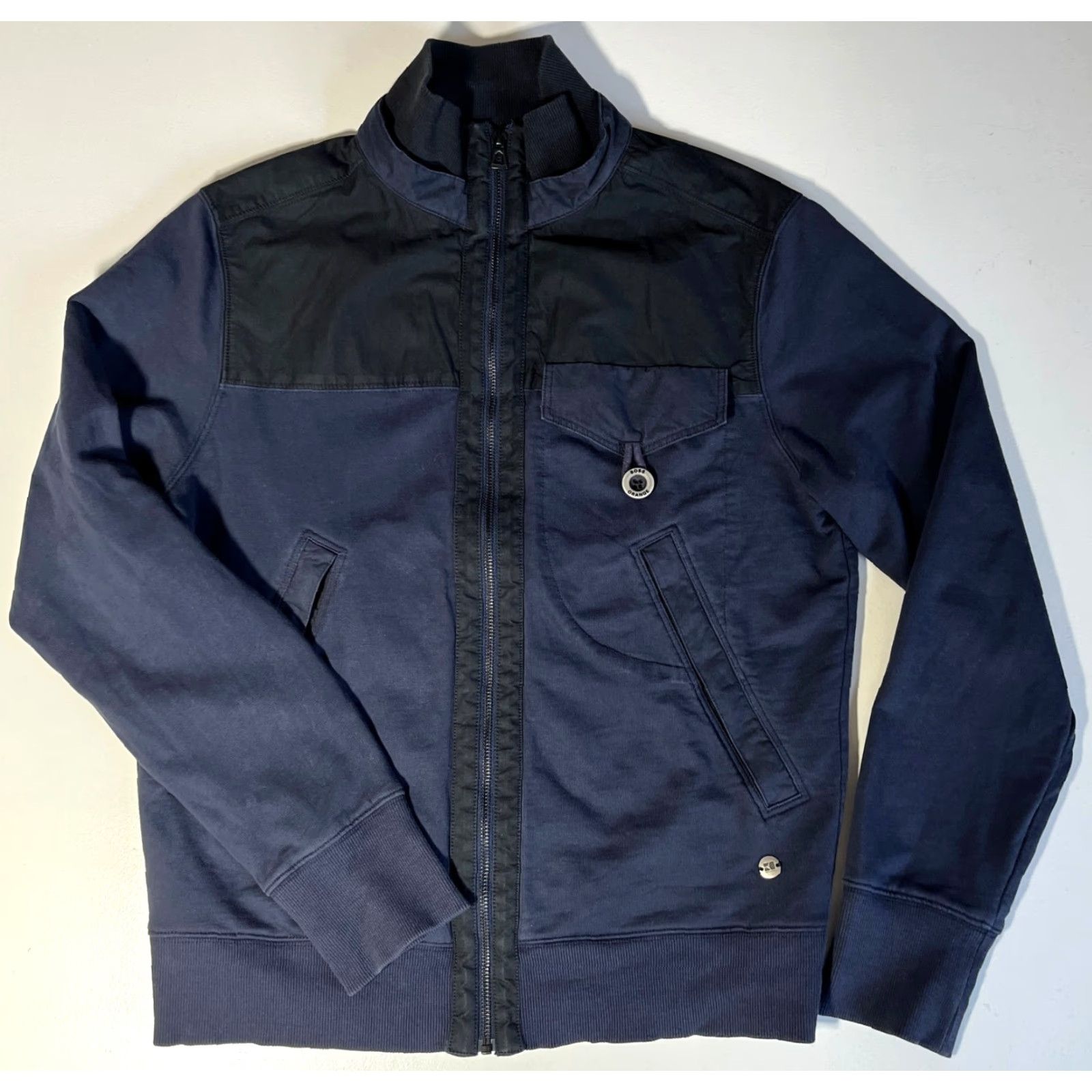 Hugo Boss HUGO BOSS Men's Boss Orange Jacket Navy S City, Designer, Classic, Travel, Casual, Knit, Zip, Pockets - Jacket - Men - Navy - S Size US S / EU 44-46 / 1 - 4 Thumbnail