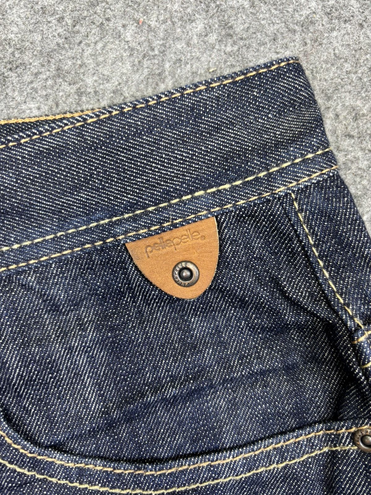 Pelle Pelle 💥Super BAGGY💥pellepelle Marc Buchanan Paint Spash Denim F876 Size US 36 / EU 52 - 8 Thumbnail