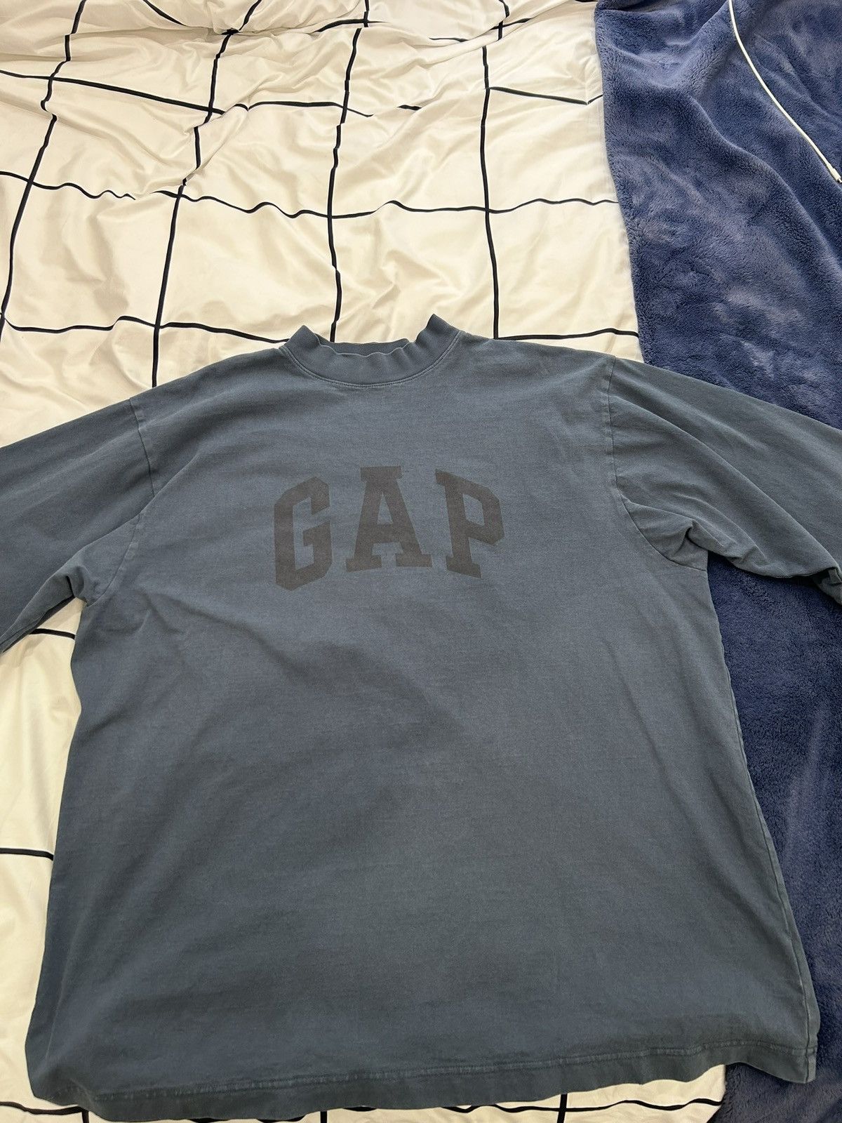 image of Yeezy Gap Engineered By Balenciaga Dove Long Sleeve in Blue, Men's (Size Medium)