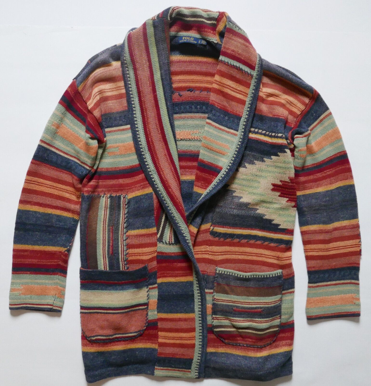Polo Ralph Lauren Polo Ralph Lauren Cardigan Sweater Patchwork Aztec Indian S Size US S / EU 44-46 / 1 - 1 Thumbnail