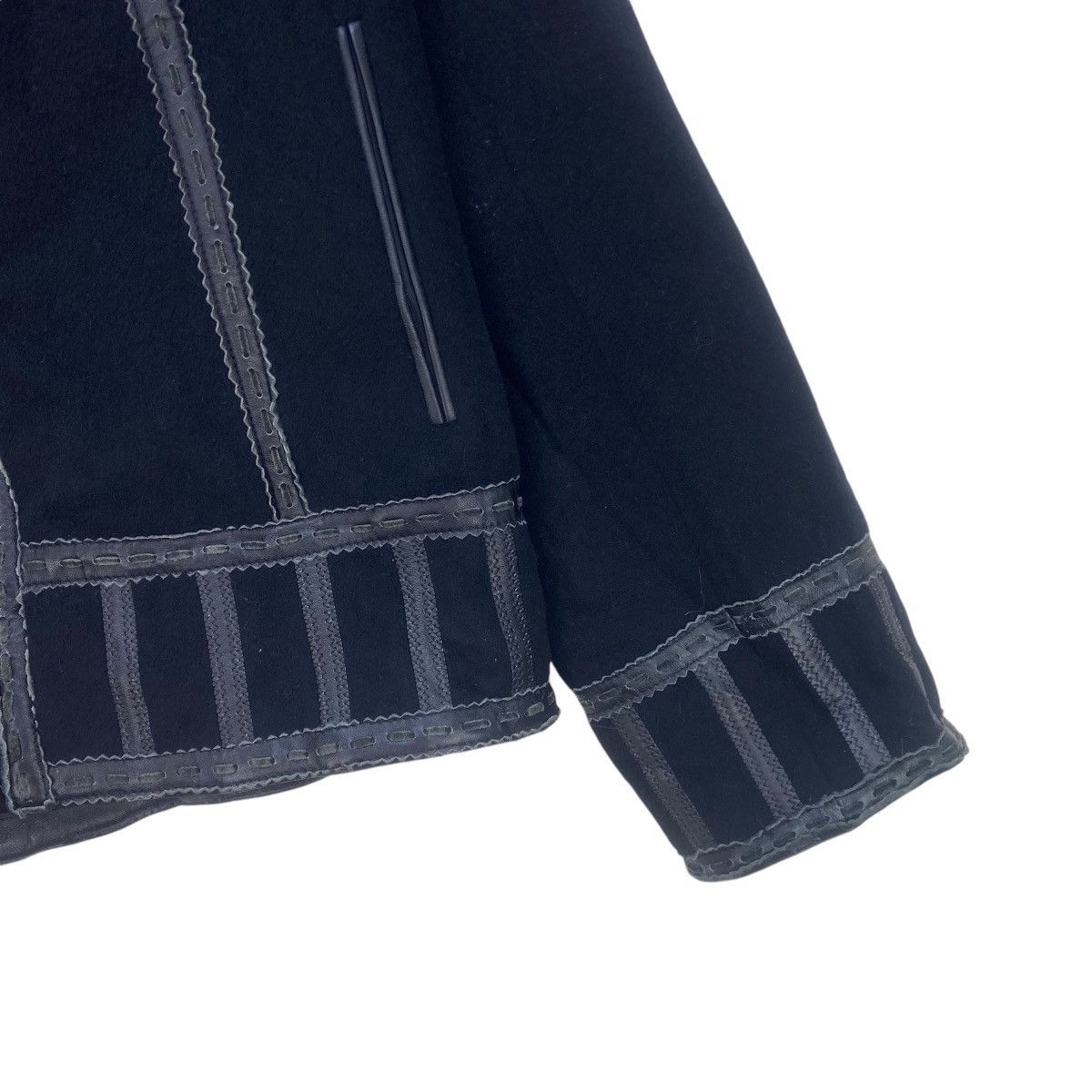 Japanese Brand Japanese Brand Blue Fox Fur Lamb Leather Wool Coat Size M / US 6-8 / IT 42-44 - 7 Thumbnail