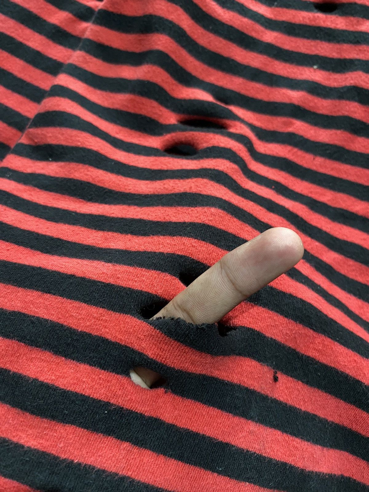 20471120 Vintage distressed grunge striped turtle neck sweatshirts Size US M / EU 48-50 / 2 - 3 Thumbnail