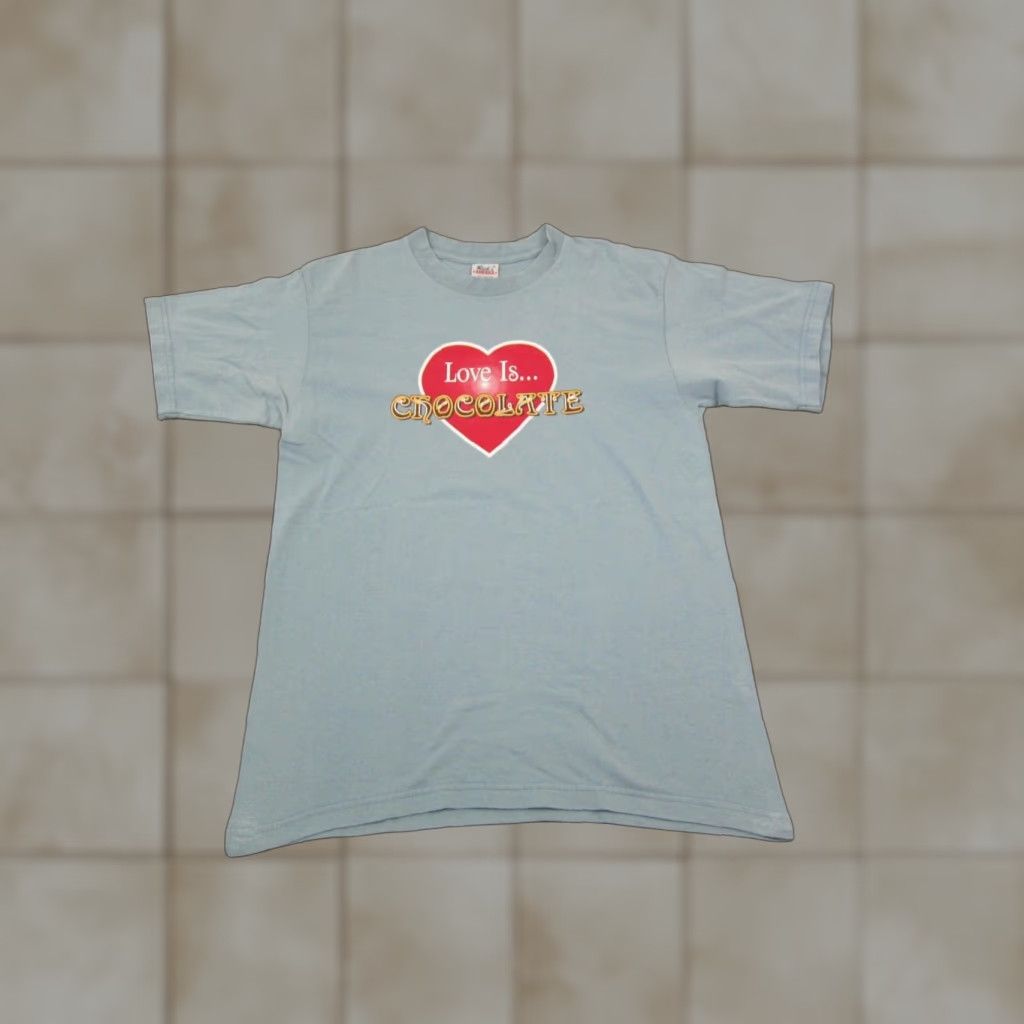 CHOCOOLATE VINTAGE Rick's America Shirt M Blue Cotton Jersey USA Tee Mens Shirt Short Sleeve Crew Neck - Utility Classic City Love Preppy American 90s Size US M / EU 48-50 / 2 - 1 Thumbnail