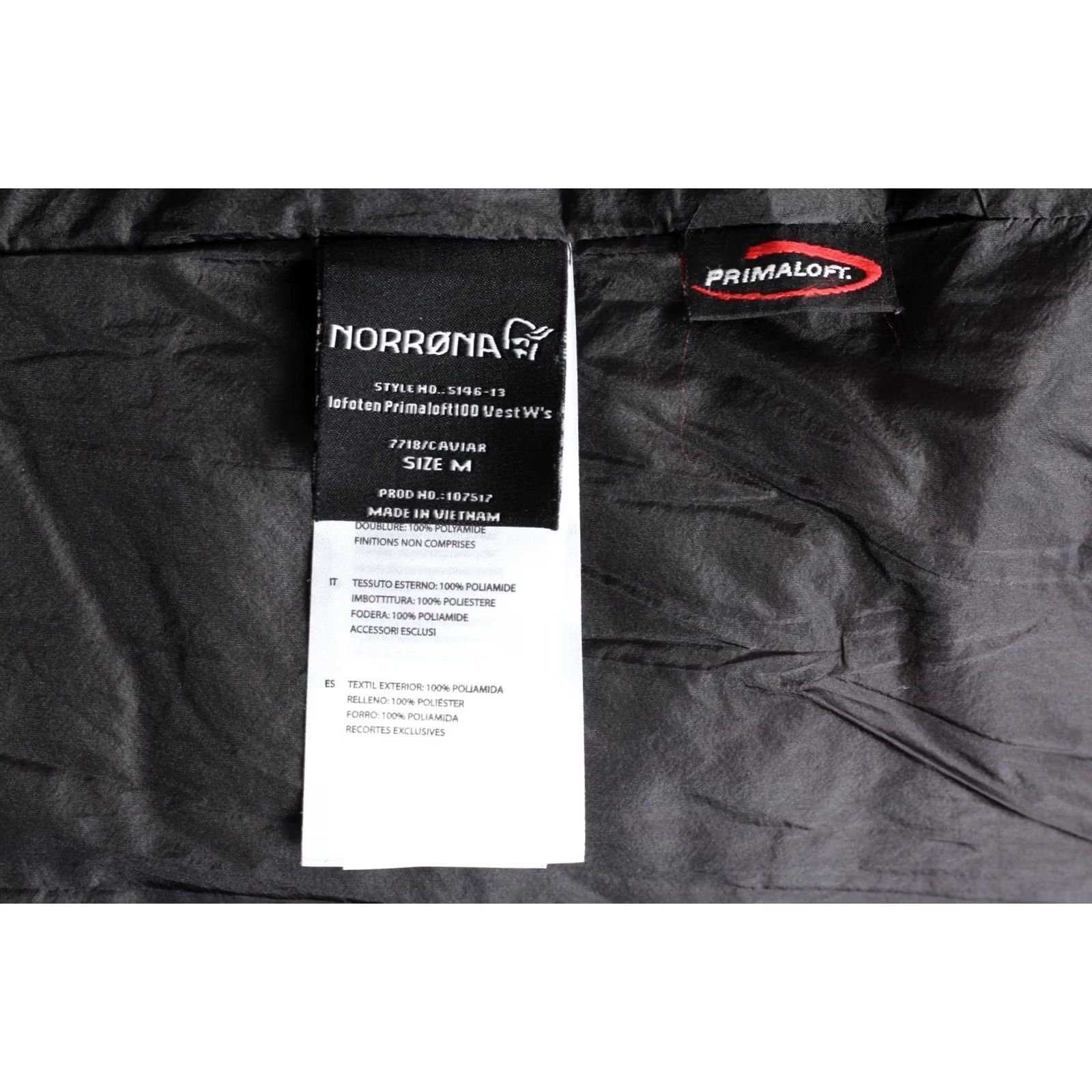 Vintage NORRONA Lofoten Primaloft 100 Insulated Vest Women Size M Gilet Jacket Black Sleeveless Zip Mid-Length Size M / US 6-8 / IT 42-44 - 7 Thumbnail
