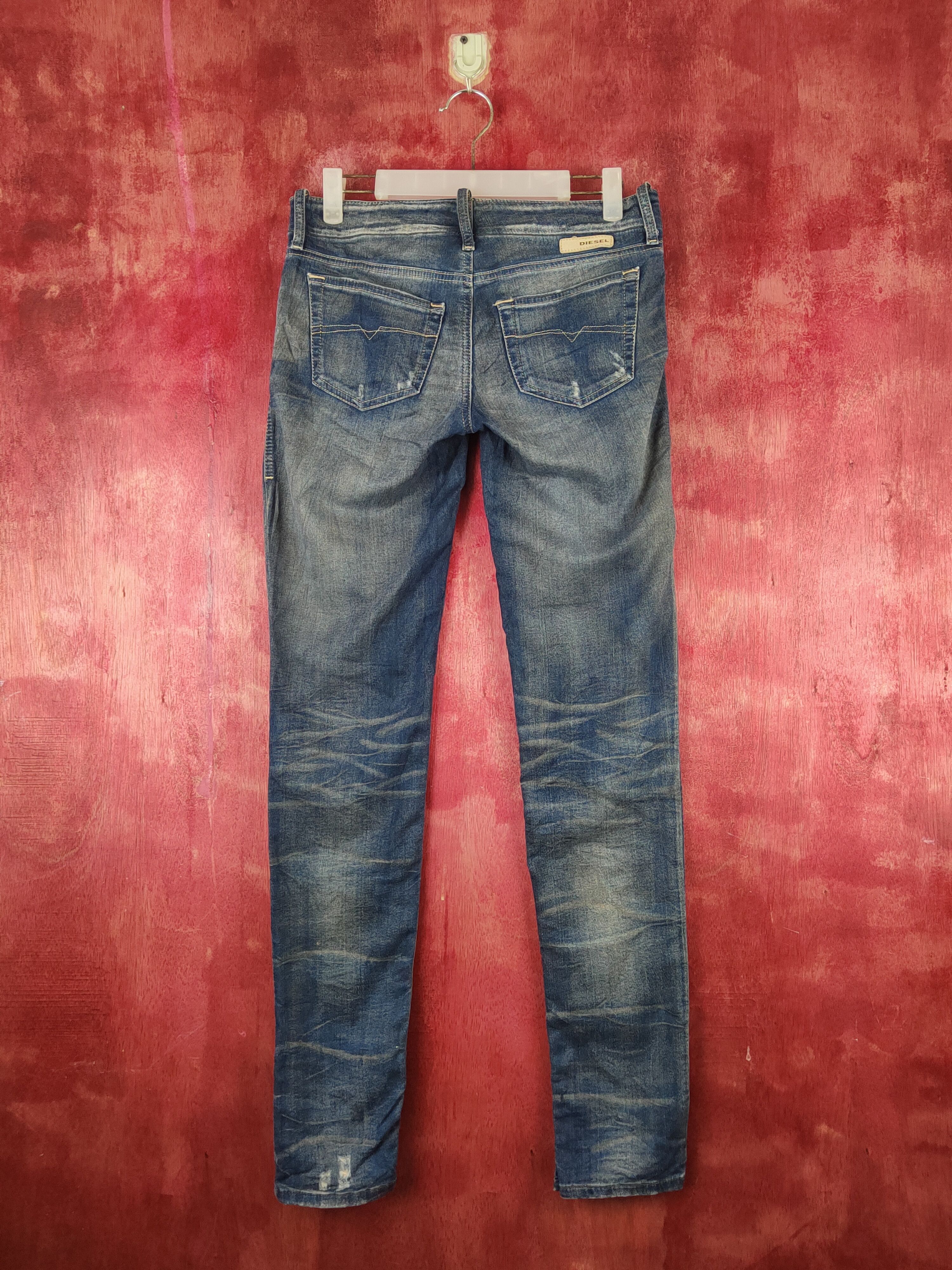 Diesel Diesel Dark Blue Faded Distressed Ripped Jeans #S2354 Size 26" / US 2 / IT 38 - 8 Thumbnail