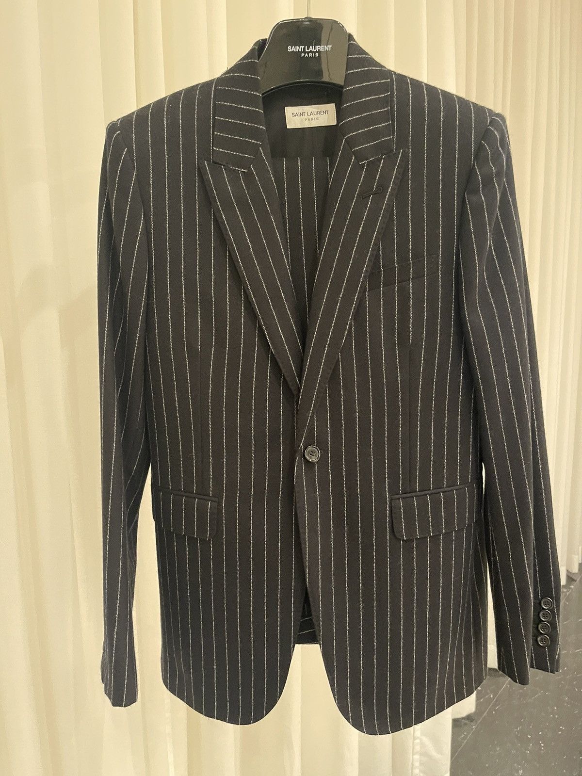 Hedi Slimane × Saint Laurent Paris FW 2016 Palladium complete suit Size 46R - 2 Thumbnail