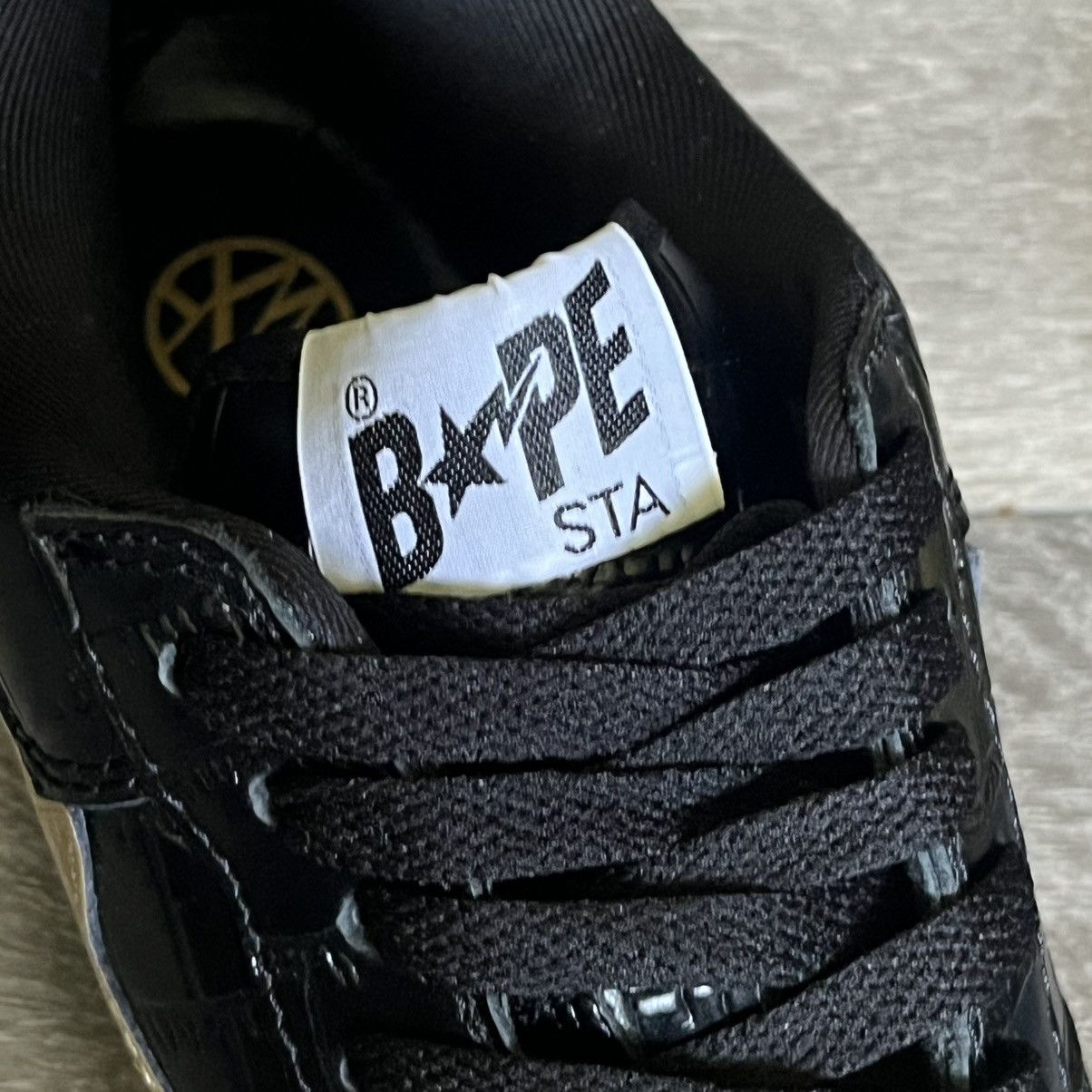 Bape New A Bathing Ape Bape Bapesta 24 Karat Black Gold Sneakers Size US 8.5 / EU 41-42 - 9 Thumbnail
