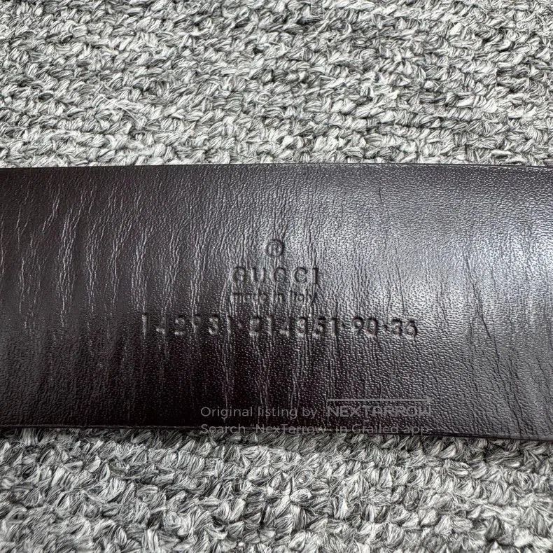 Gucci Gucci Fabric Leather Belt 9. Size ONE SIZE - 4 Thumbnail