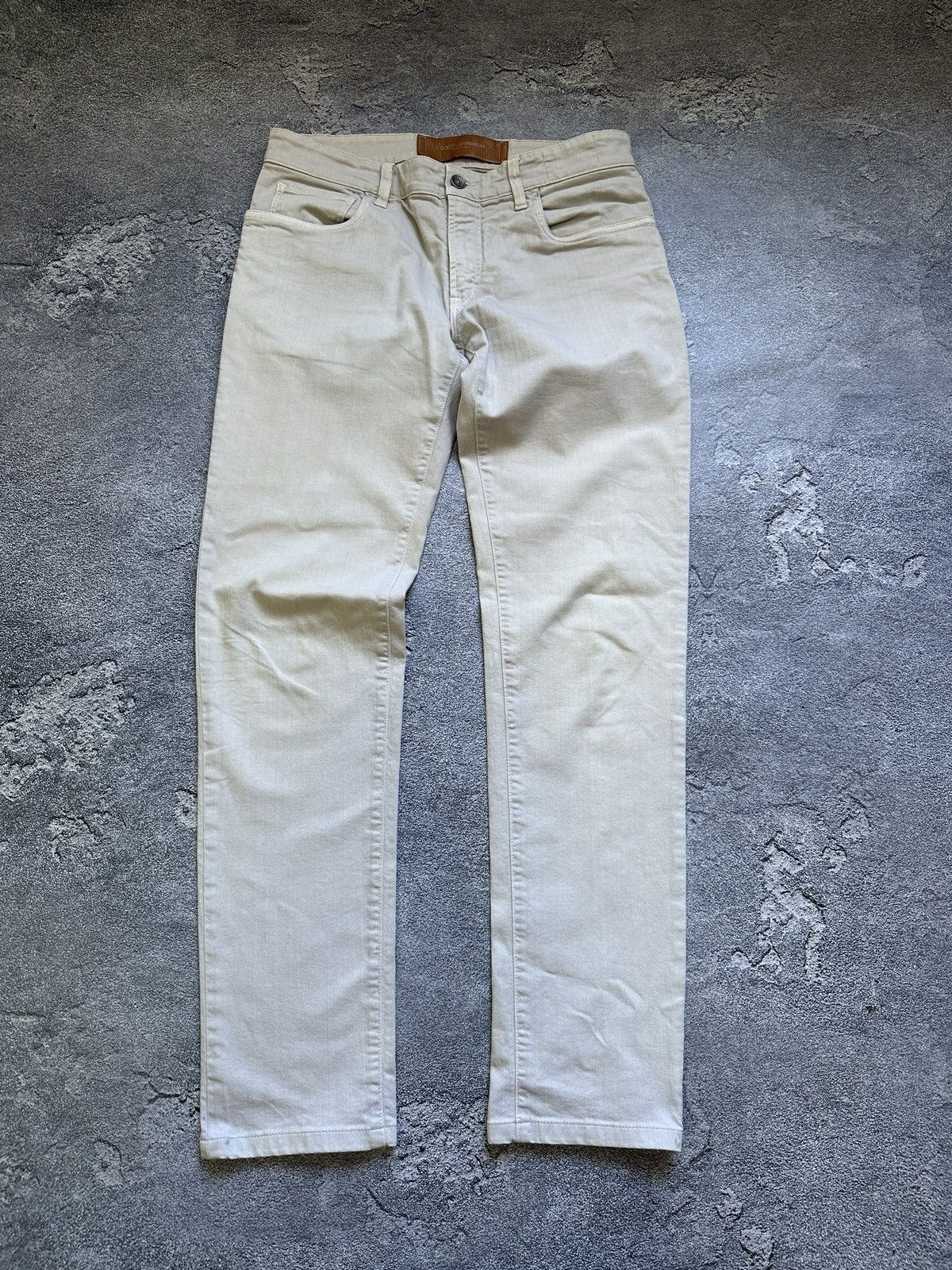 Dolce & Gabbana D&G 14 Stretch Beige Denim Pants | Made in Italy | Size 48 Size US 32 / EU 48 - 1 Thumbnail