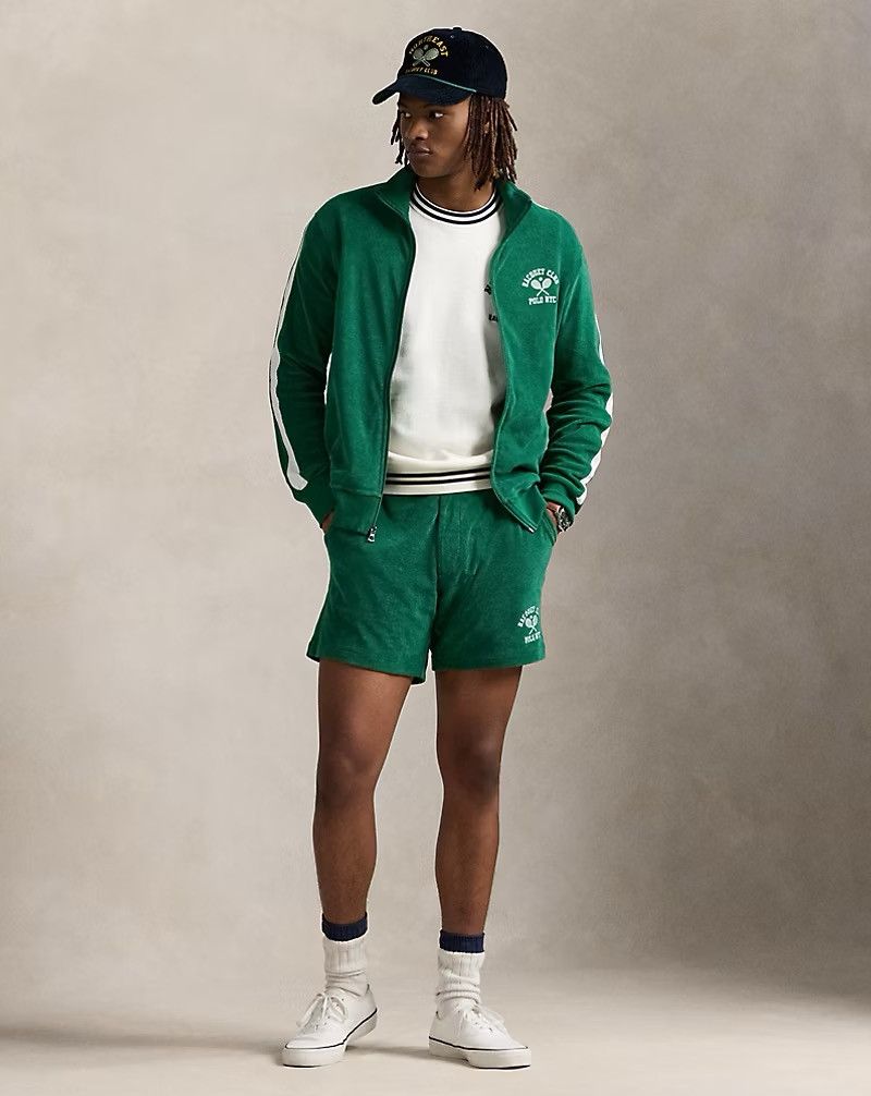 Polo Ralph Lauren Polo Ralph Lauren Embroidered Terry Track Jacket Green Large Size US L / EU 52-54 / 3 - 3 Thumbnail