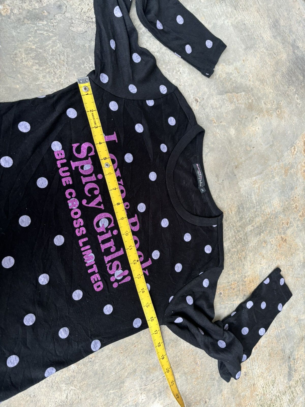 Hysteric Glamour × If Six Was Nine × Japanese Brand Y2k Blue Cross Spicy Label Love&rock Girls Longsleeve Size L / US 10 / IT 46 - 8 Thumbnail