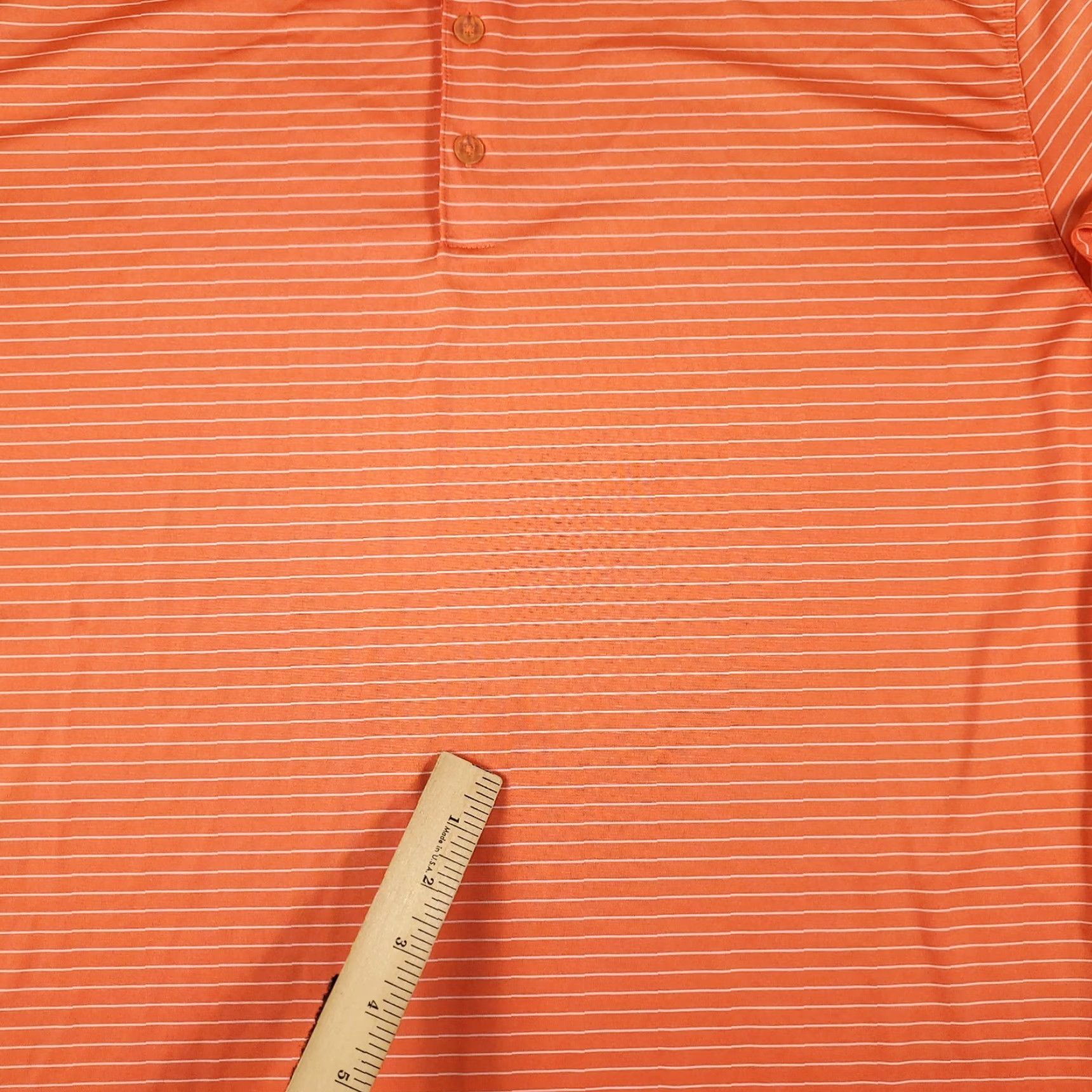 Nike Nike Polo Shirt Mens 2XL Orange Striped Golf Polo Shirt Nike Golf Casual Short Sleeve Shirt Mens Orange Striped Polo Size US XXL / EU 58 / 5 - 4 Thumbnail