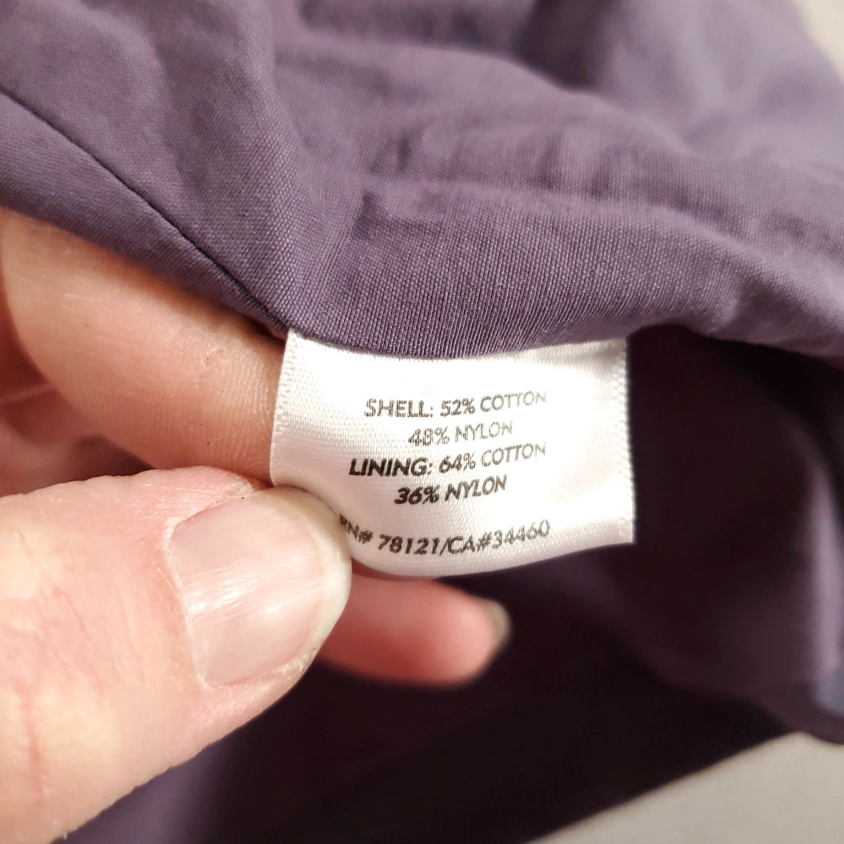 Eileen Fisher VINTAGE Eileen Fisher Jacket Womens L Purple Full Zip Pockets Lined Knit Cotton Blend Short Sleeve? Size L / US 10 / IT 46 - 5 Thumbnail