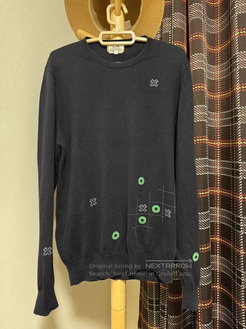 Hermes Hermes Cashmere Sweater, Embroidered Pattern Size US XL / EU 56 / 4 - 1 Thumbnail