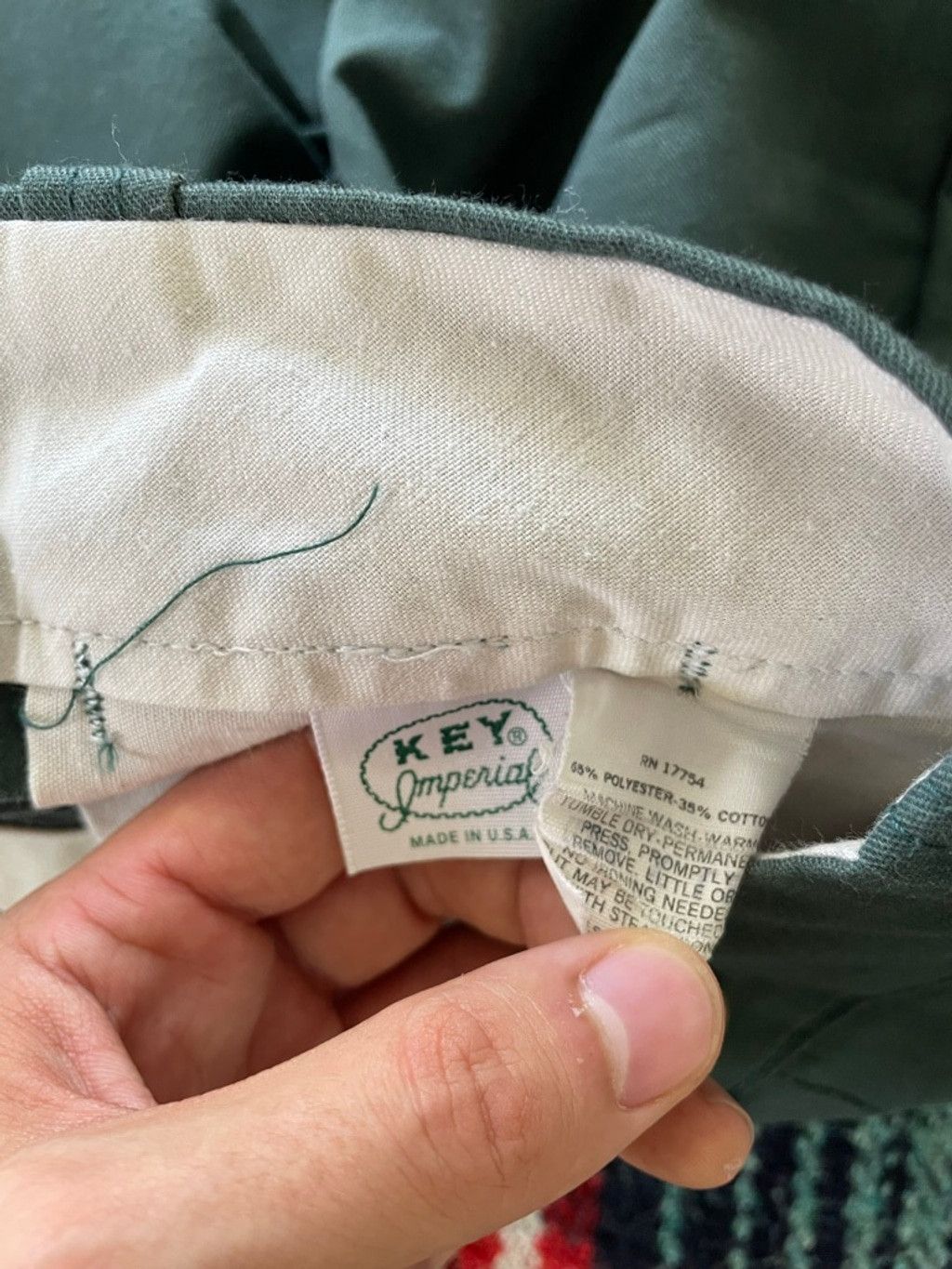 Vintage 80s Key Imperial Green Work Shorts 34 Size US 34 / EU 50 - 4 Thumbnail