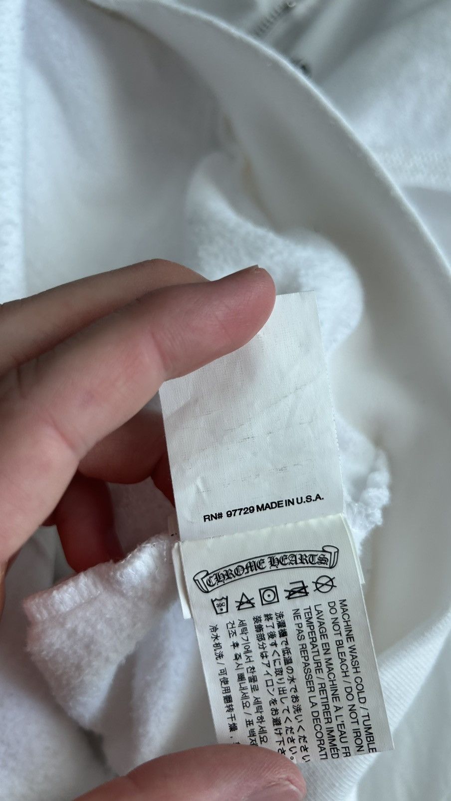 Chrome Hearts Chrome Hearts White Vertical Logo Zip Up Hoodie Size US XXL / EU 58 / 5 - 12 Thumbnail