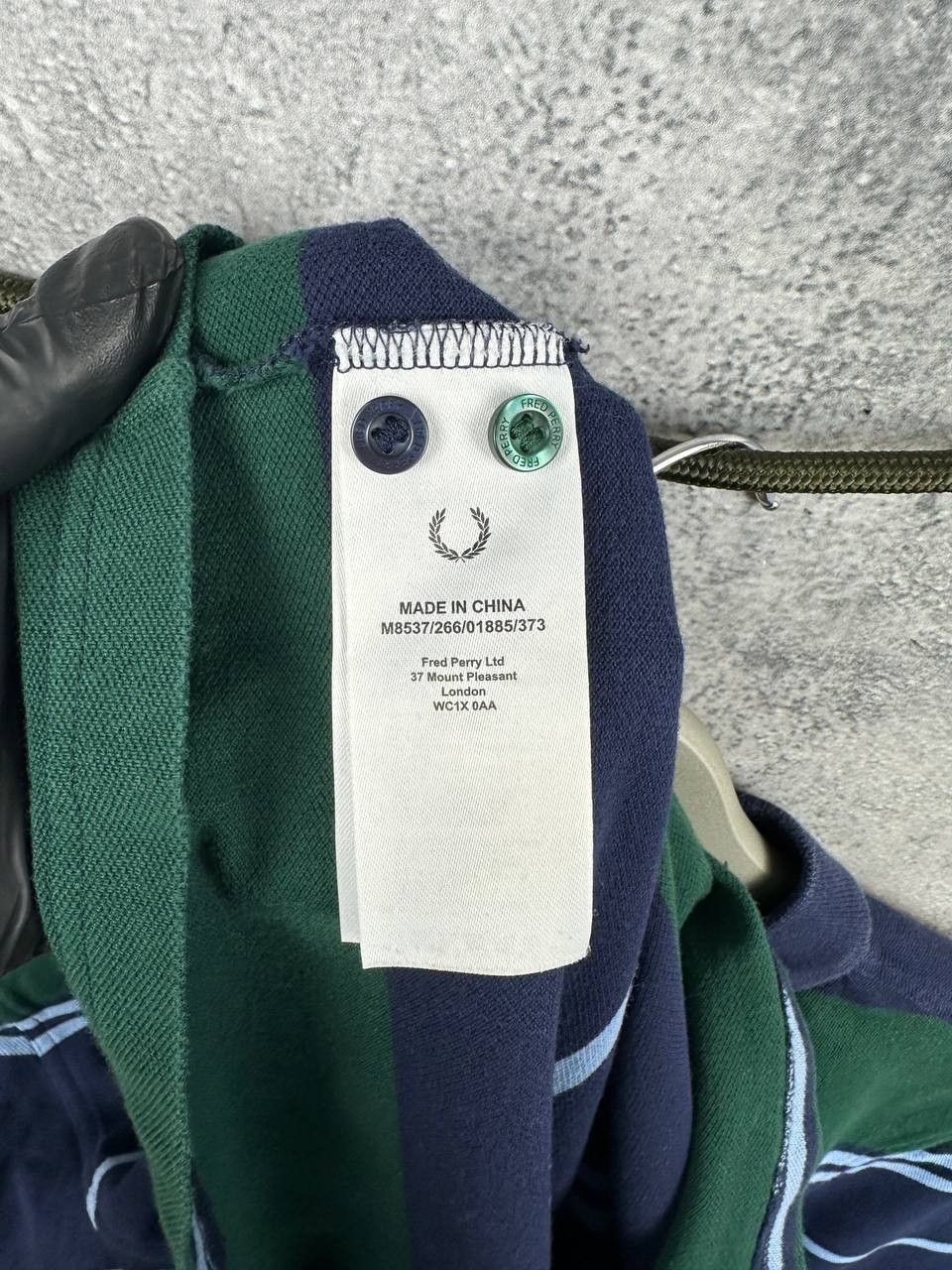 Fred Perry Fred Perry Striped Polo Shirt Navy / Green Cotton M8537 Size US L / EU 52-54 / 3 - 10 Thumbnail