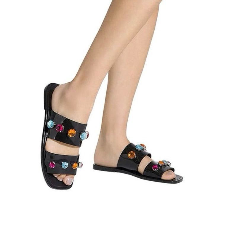 SCHUTZ Schutz Lizzie Crystal PVC slip on slide sandal NEW size 8B Size US 8 / IT 38 - 1 Thumbnail