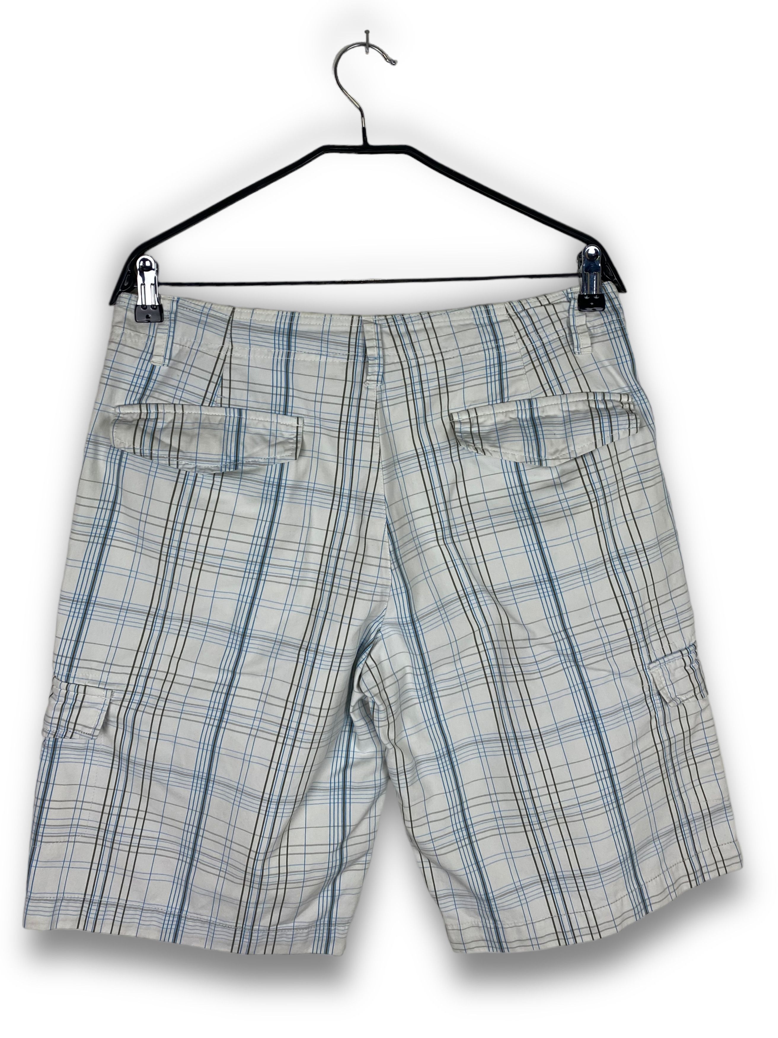 Nike Vintage NIKE White Checked Cargo Short M481 Size US 31 - 8 Thumbnail