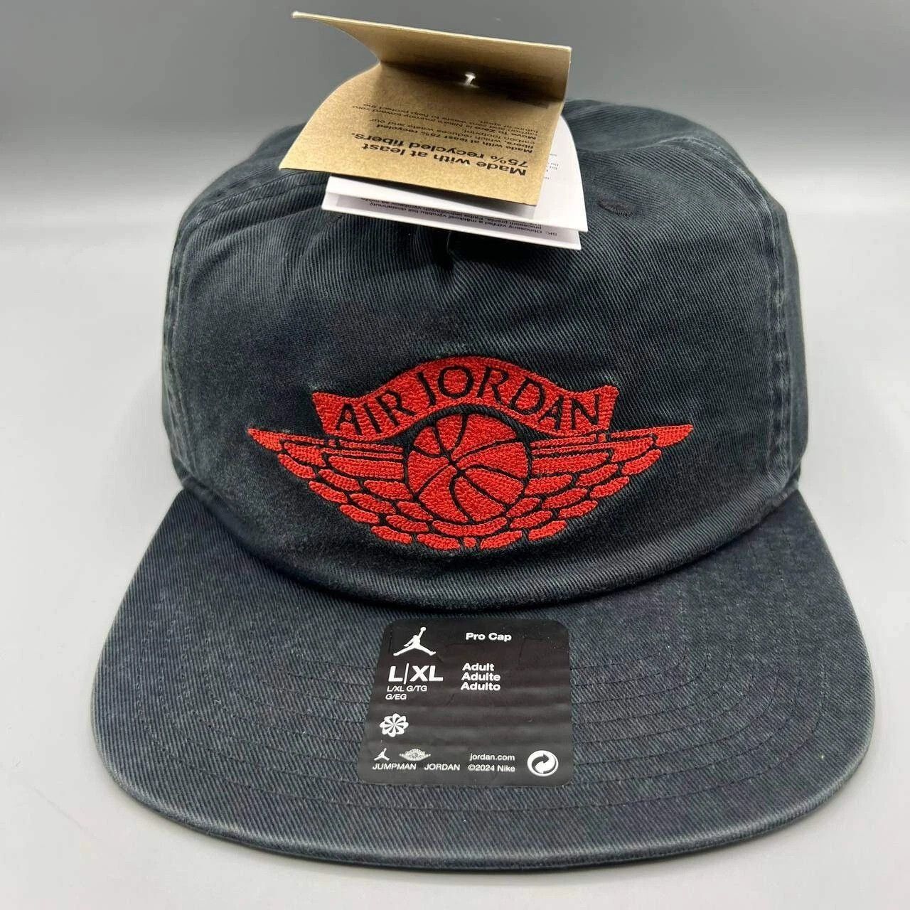 Jordan Brand Air Jordan Wings Hat L-XL Denim Washed Embroidered StrapBack Size ONE SIZE - 1 Thumbnail
