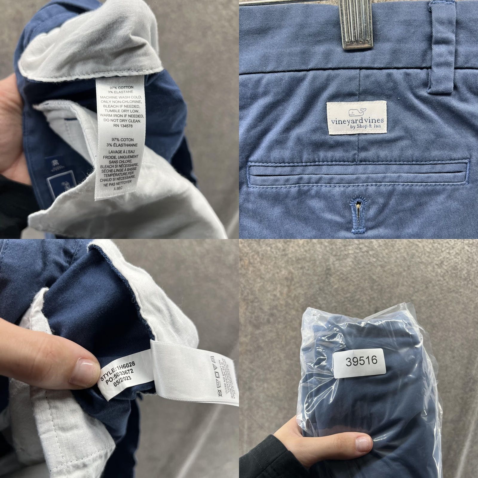 Vineyard Vines Vineyard Vines Shorts Mens 30 Blue Chino Stretch Flat Front Casual Summer Mens Regular Stretch Cotton Spandex Size US 30 / EU 46 - 8 Thumbnail