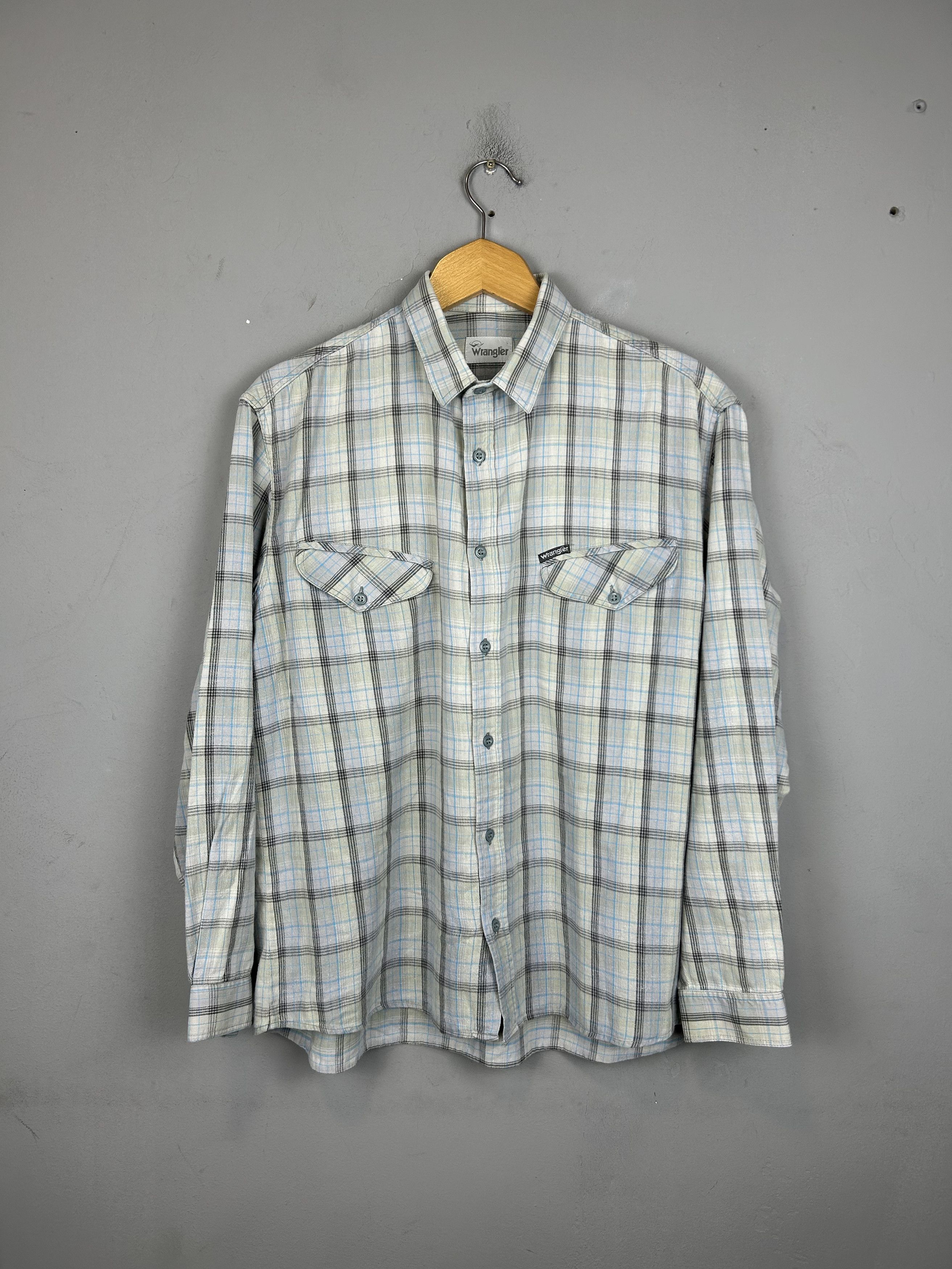 Flannel × Vintage × Wrangler Wrangler Vintage Shirt Checked Patterned Long Sleeve Size US L / EU 52-54 / 3 - 5 Thumbnail