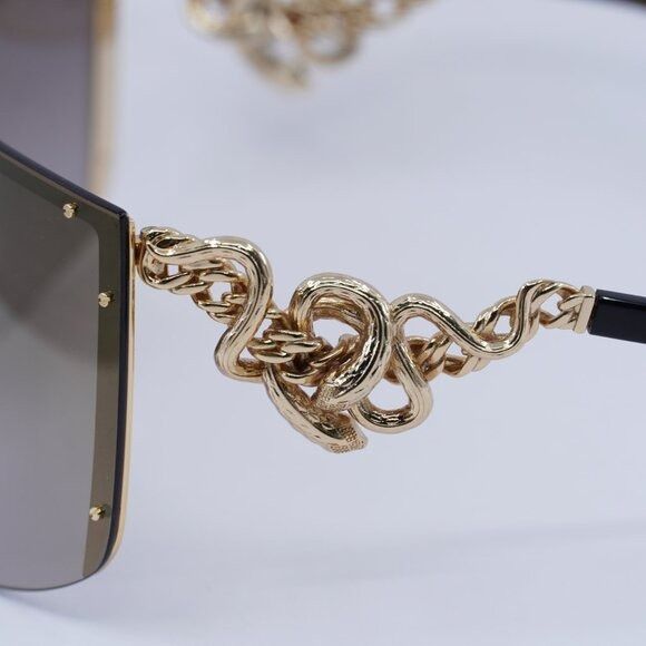 Roberto Cavalli Roberto Cavalli SRC015M 300G Sunglasses Gold Shield Frame Size ONE SIZE - 5 Thumbnail